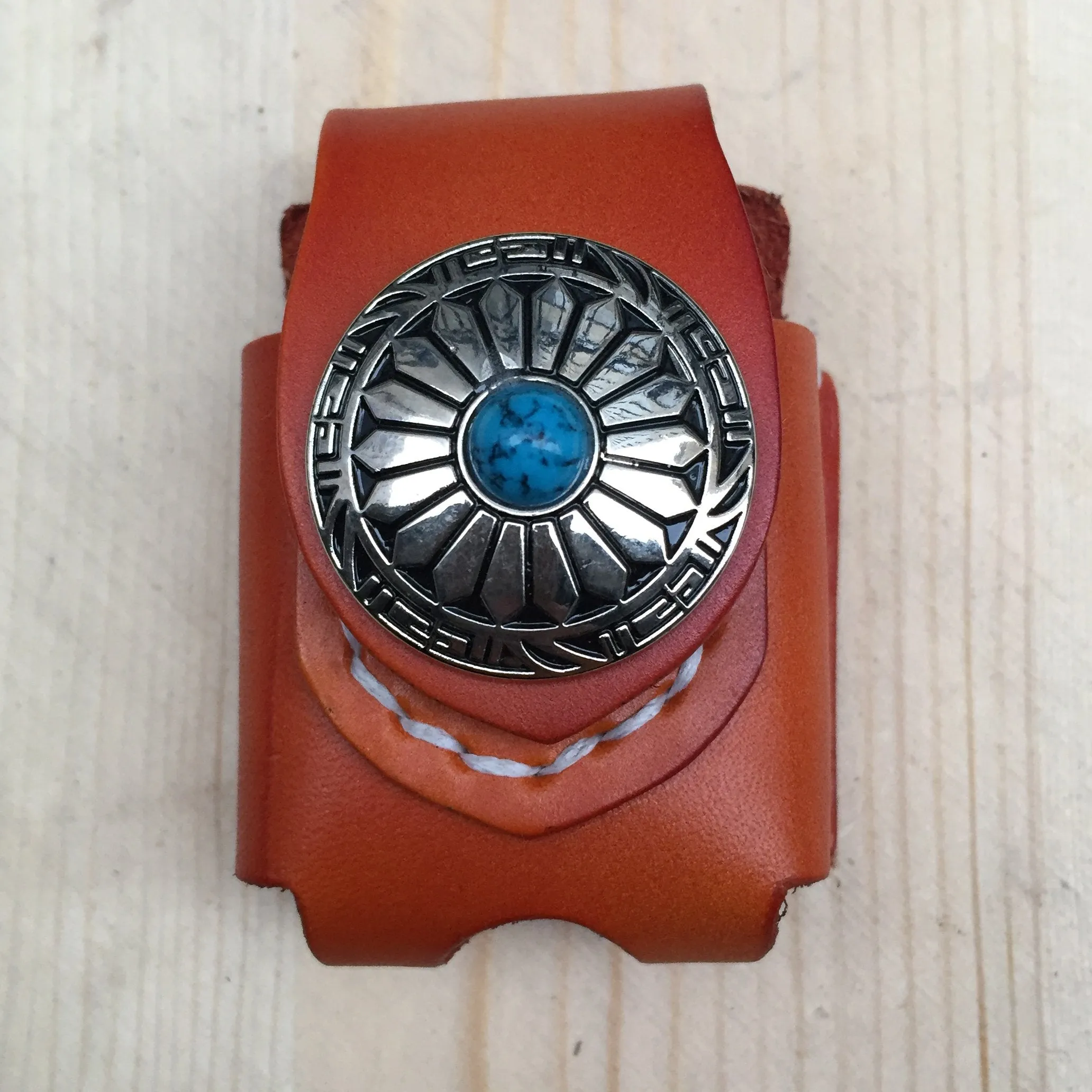 Leather Biker Zippo Lighter Pouches with Loop Biker Leather Zippo lighter cases with clip