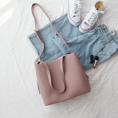 Leather Stylish Womens Tote Bag Shoulder Bag Shoulder Bucket Work Purse for Women