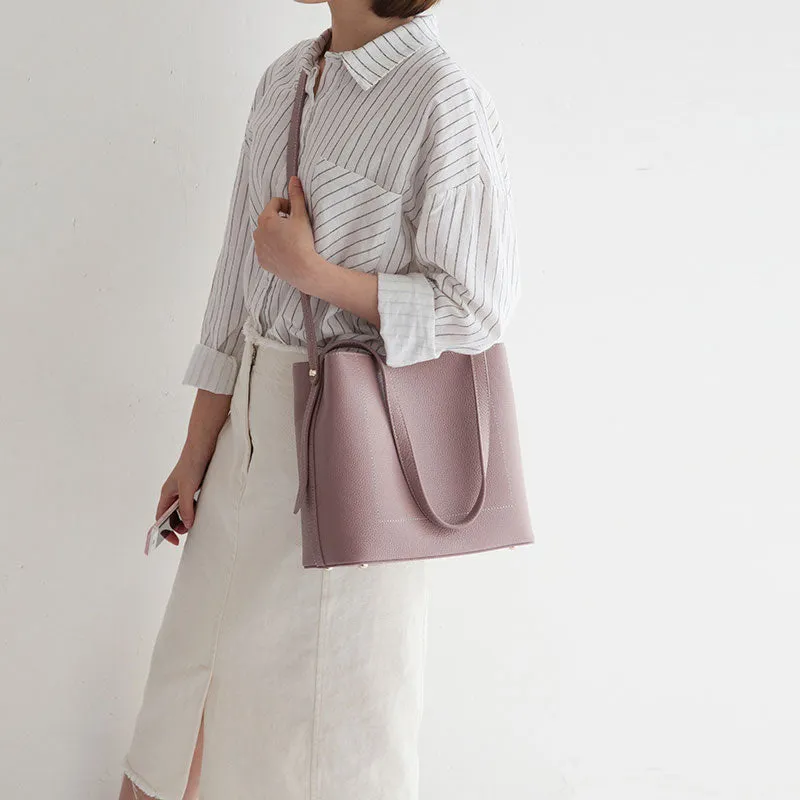 Leather Stylish Womens Tote Bag Shoulder Bag Shoulder Bucket Work Purse for Women