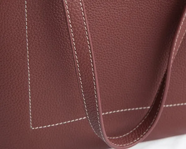 Leather Stylish Womens Tote Bag Shoulder Bag Shoulder Bucket Work Purse for Women
