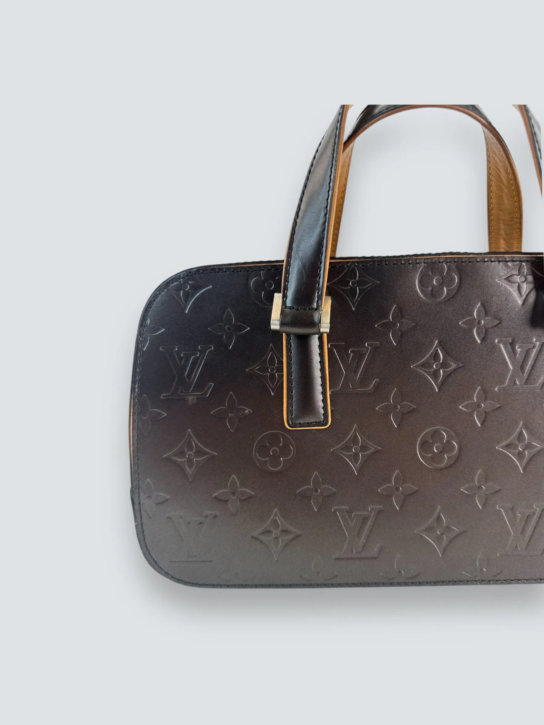 Louis Vuitton Charcoal Grey Vernis Leather Shelton Tote