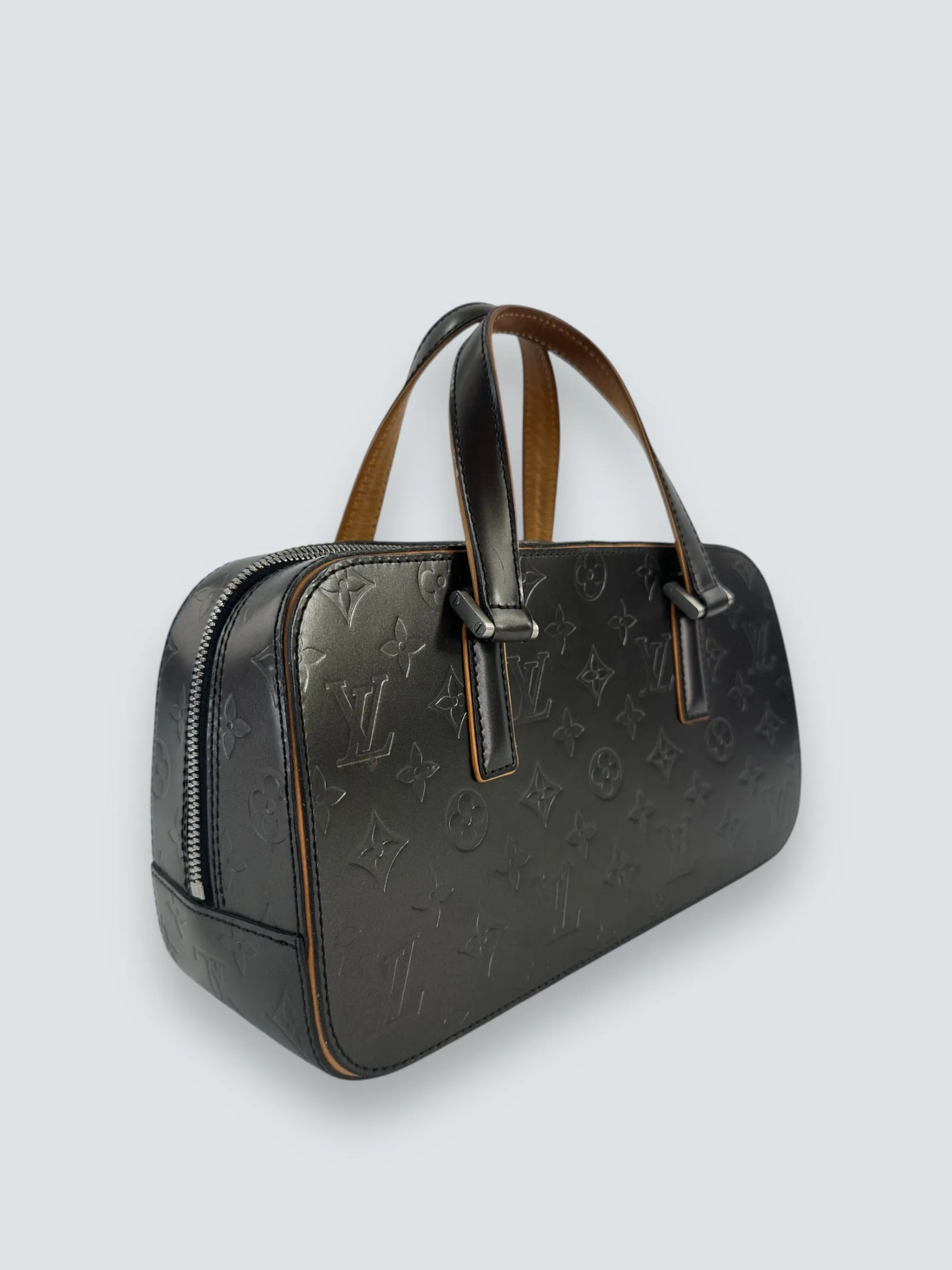 Louis Vuitton Charcoal Grey Vernis Leather Shelton Tote
