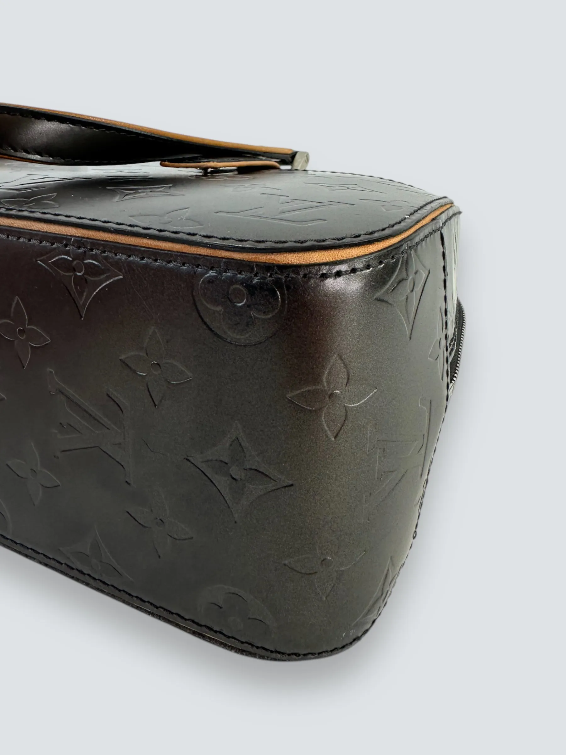 Louis Vuitton Charcoal Grey Vernis Leather Shelton Tote