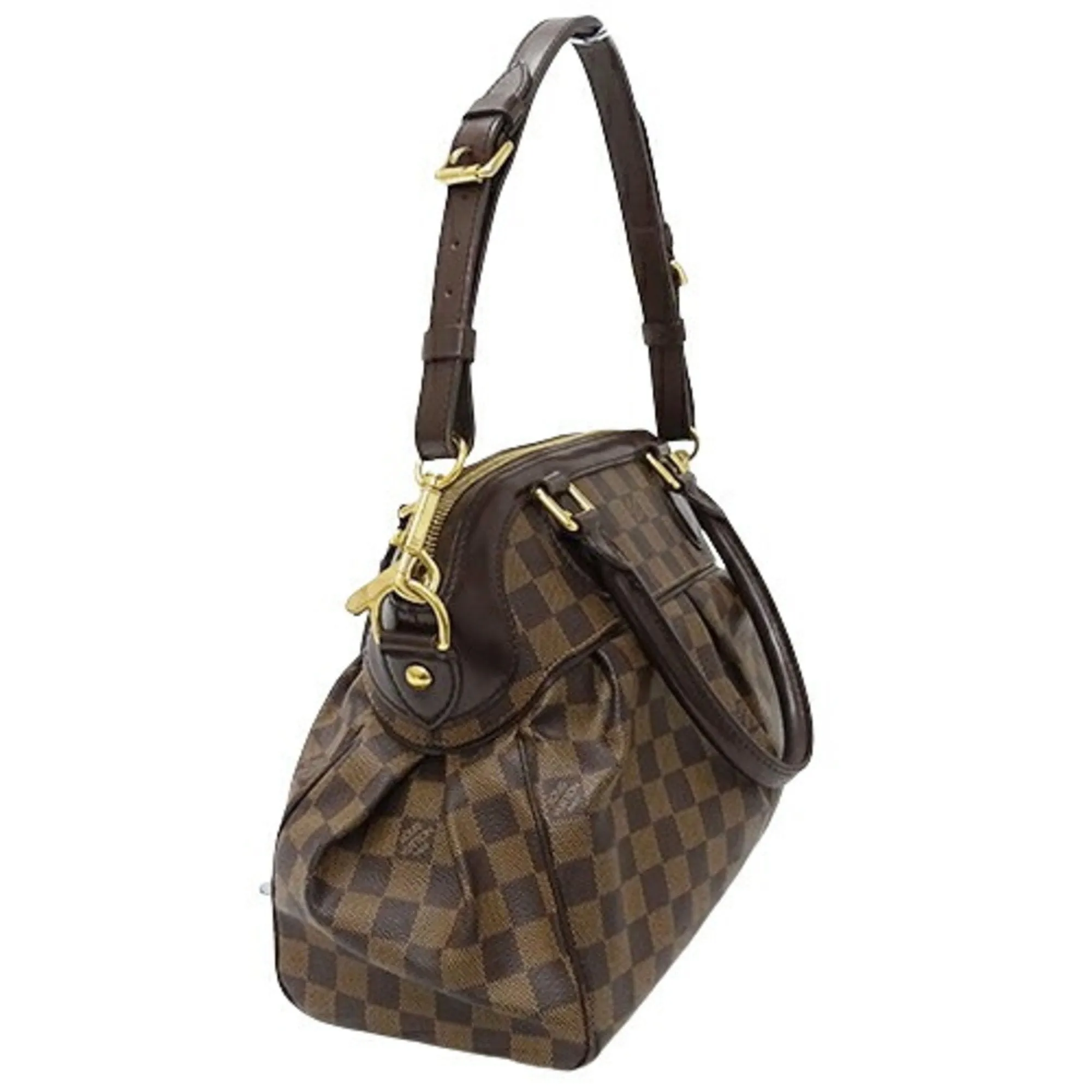 Louis Vuitton Damier Canvas Ebene Damier Canvas Handbag Shoulder Bag (Pre-Owned)