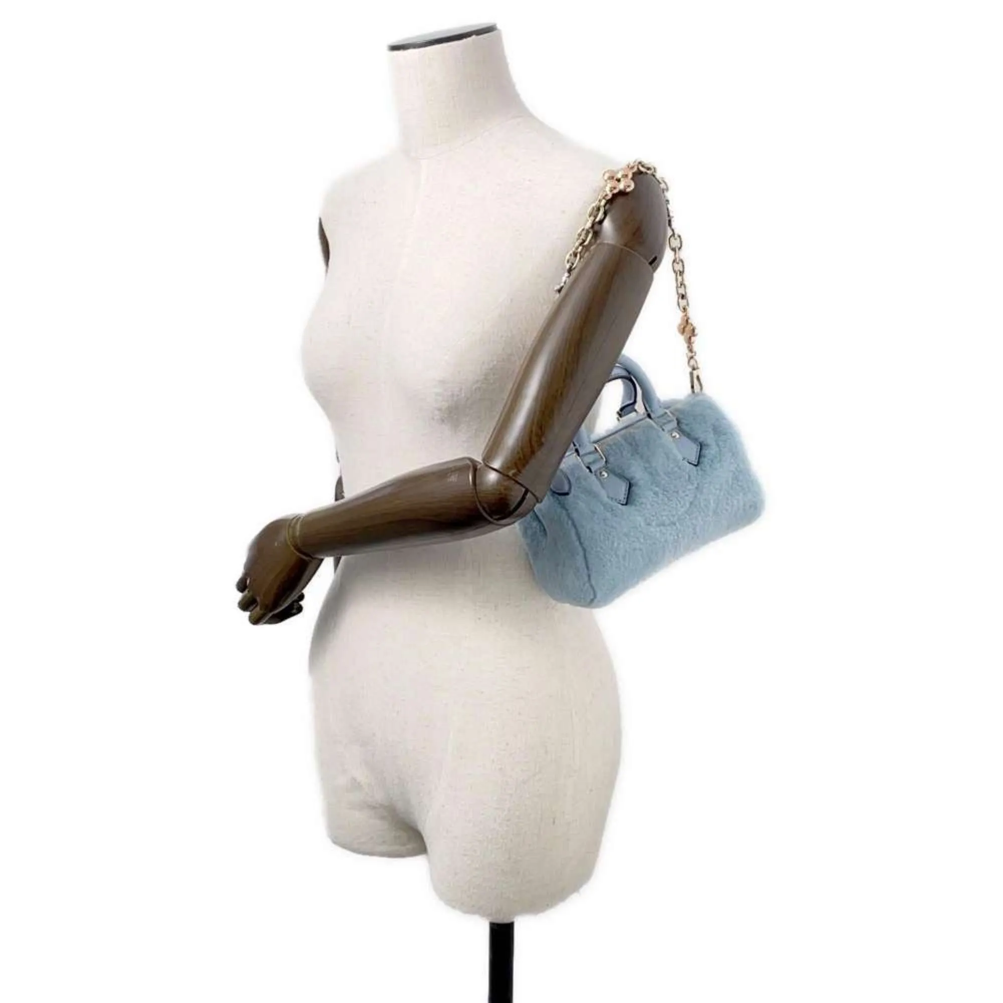 Louis Vuitton Fur Leather Handbag Shoulder Bag (Pre-Owned)
