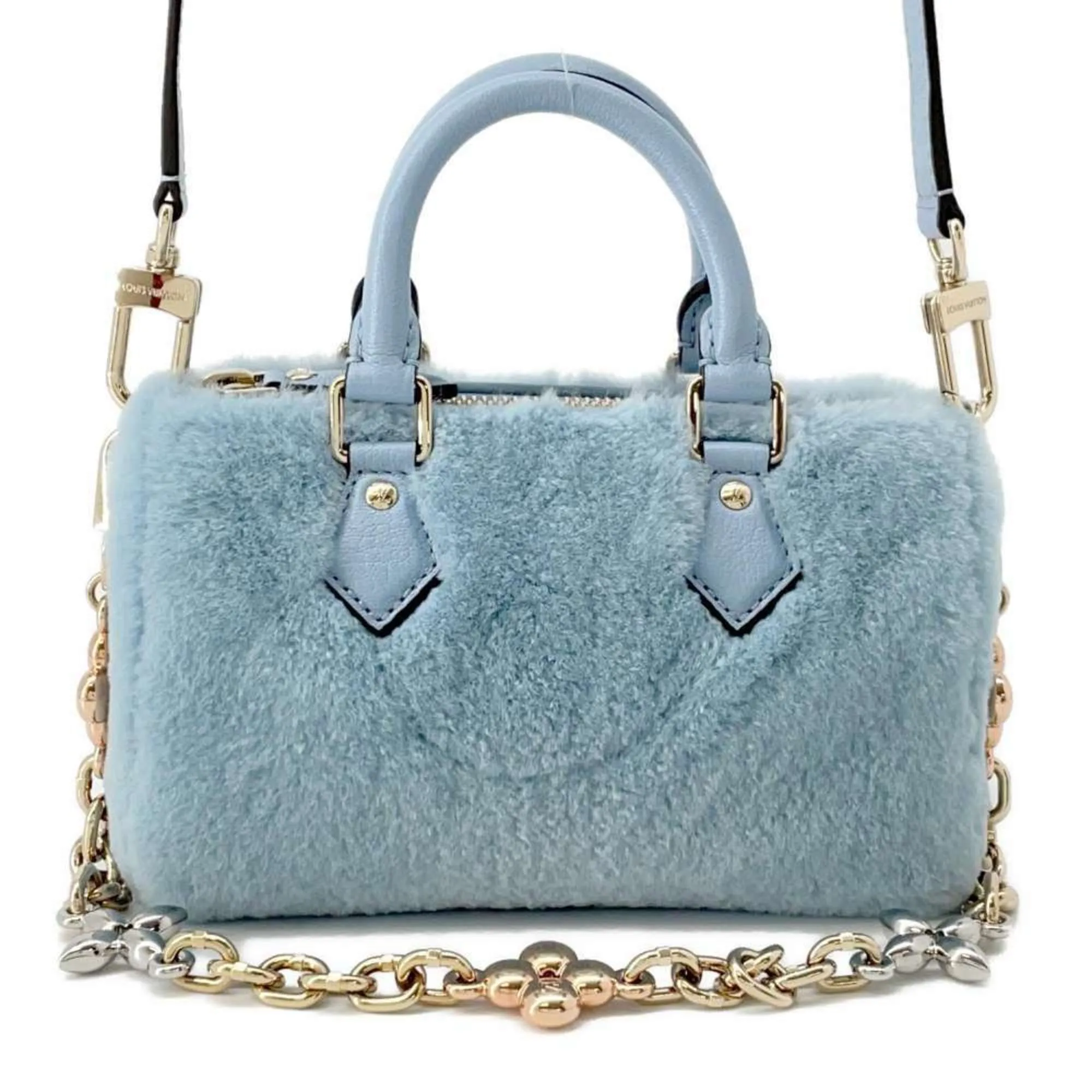Louis Vuitton Fur Leather Handbag Shoulder Bag (Pre-Owned)