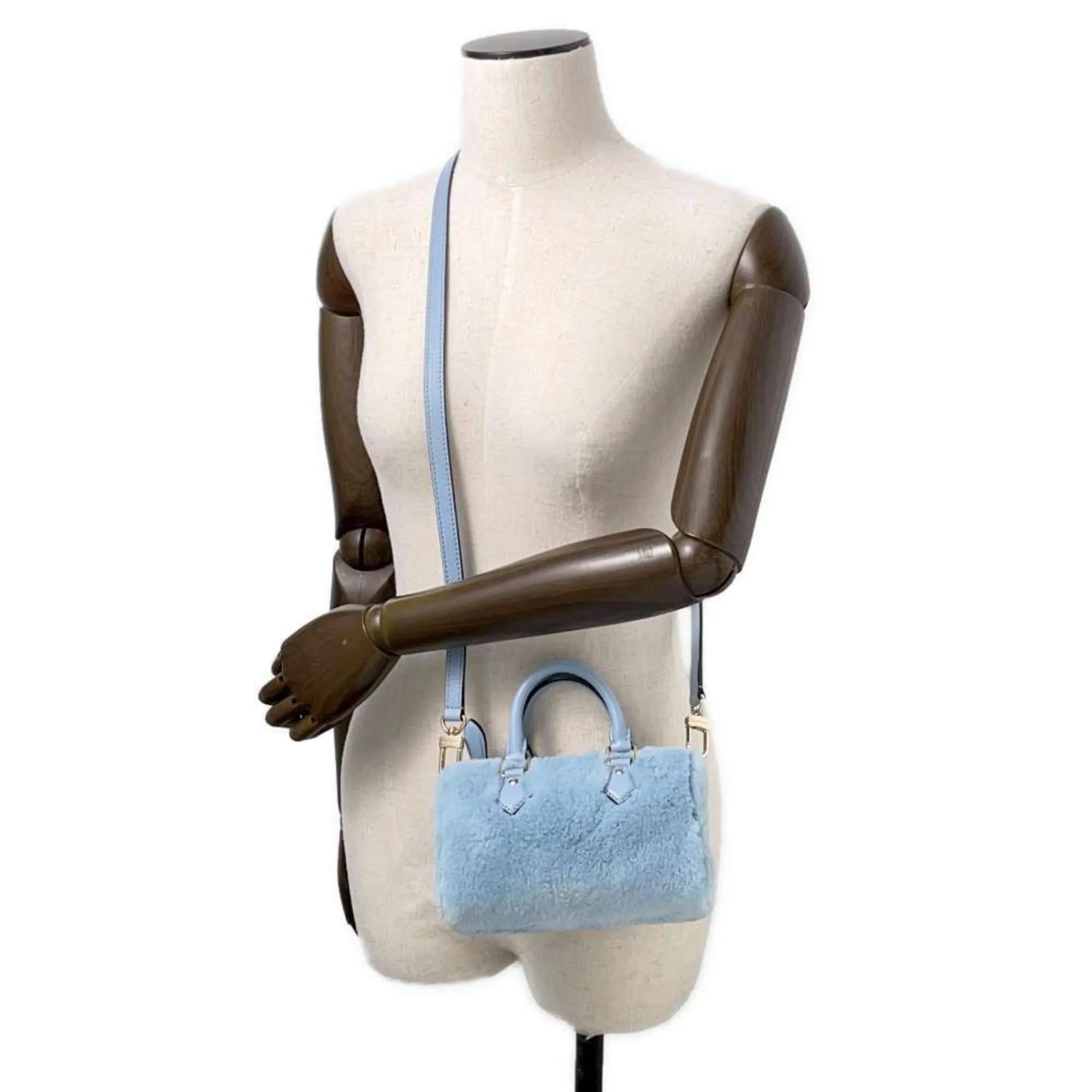 Louis Vuitton Fur Leather Handbag Shoulder Bag (Pre-Owned)