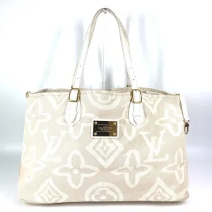 Louis Vuitton Leather Canvas Shoulder Bag Tote Bag (Pre-Owned)