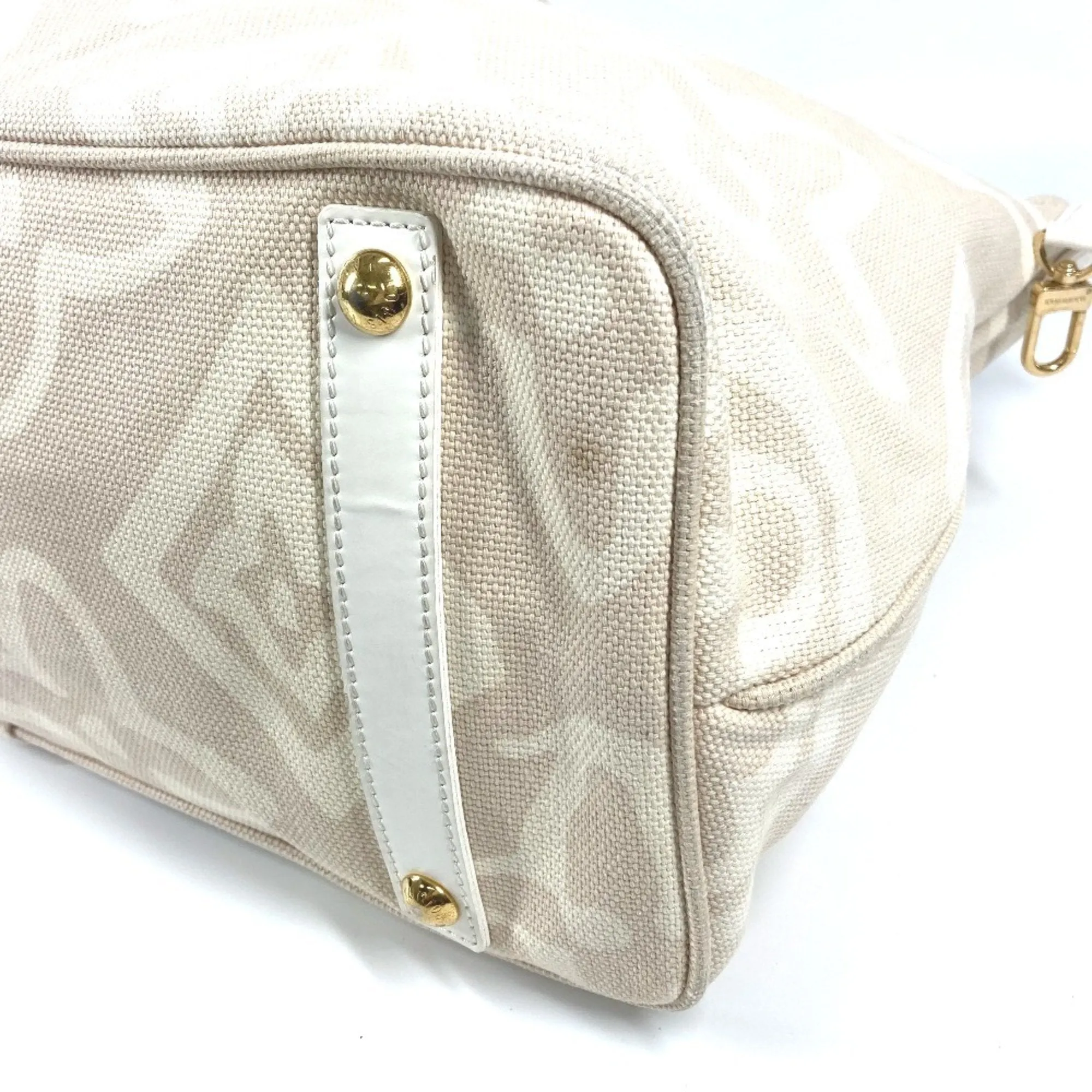 Louis Vuitton Leather Canvas Shoulder Bag Tote Bag (Pre-Owned)