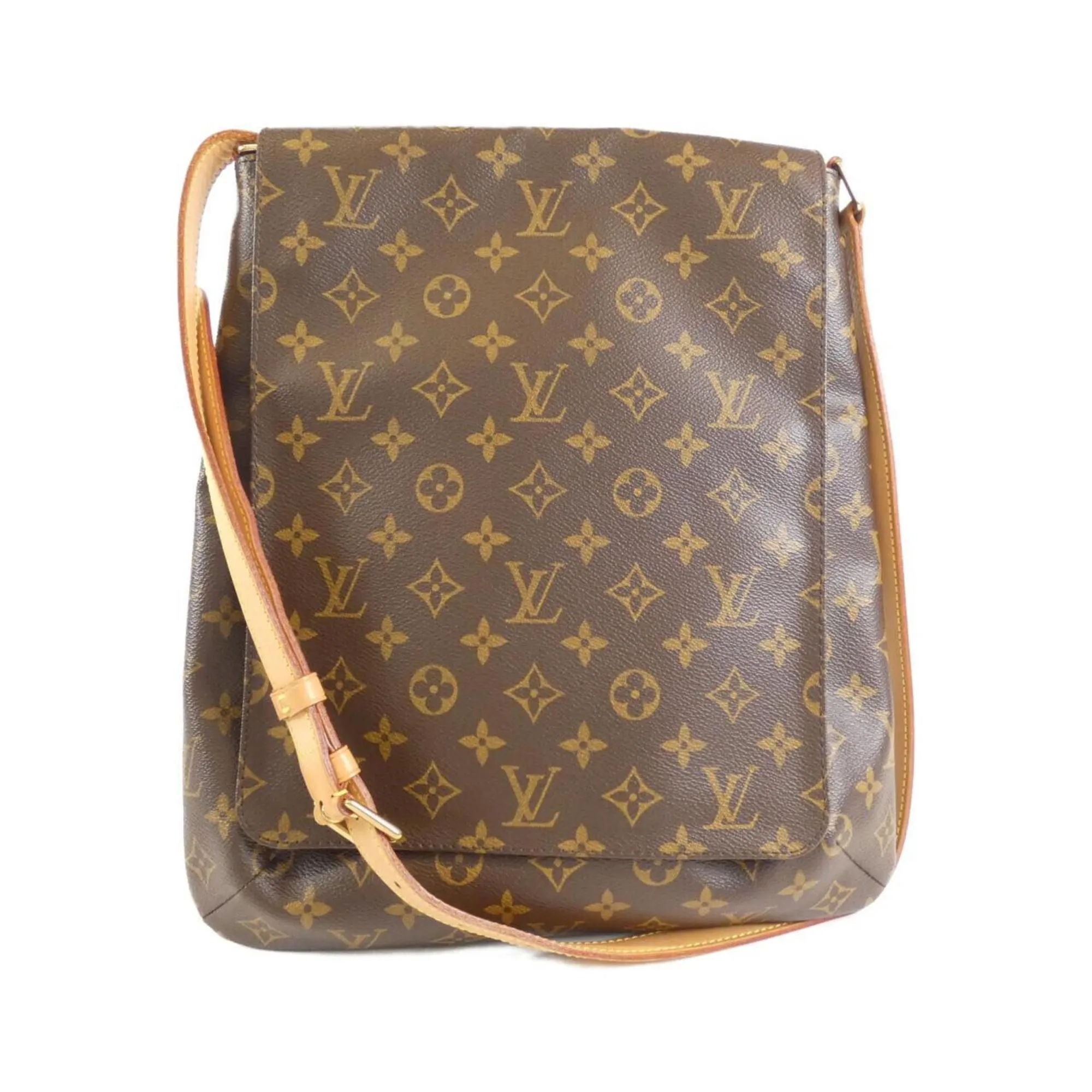 Louis Vuitton Marron Coated Canvas Shoulder Bag (Pre-Owned)