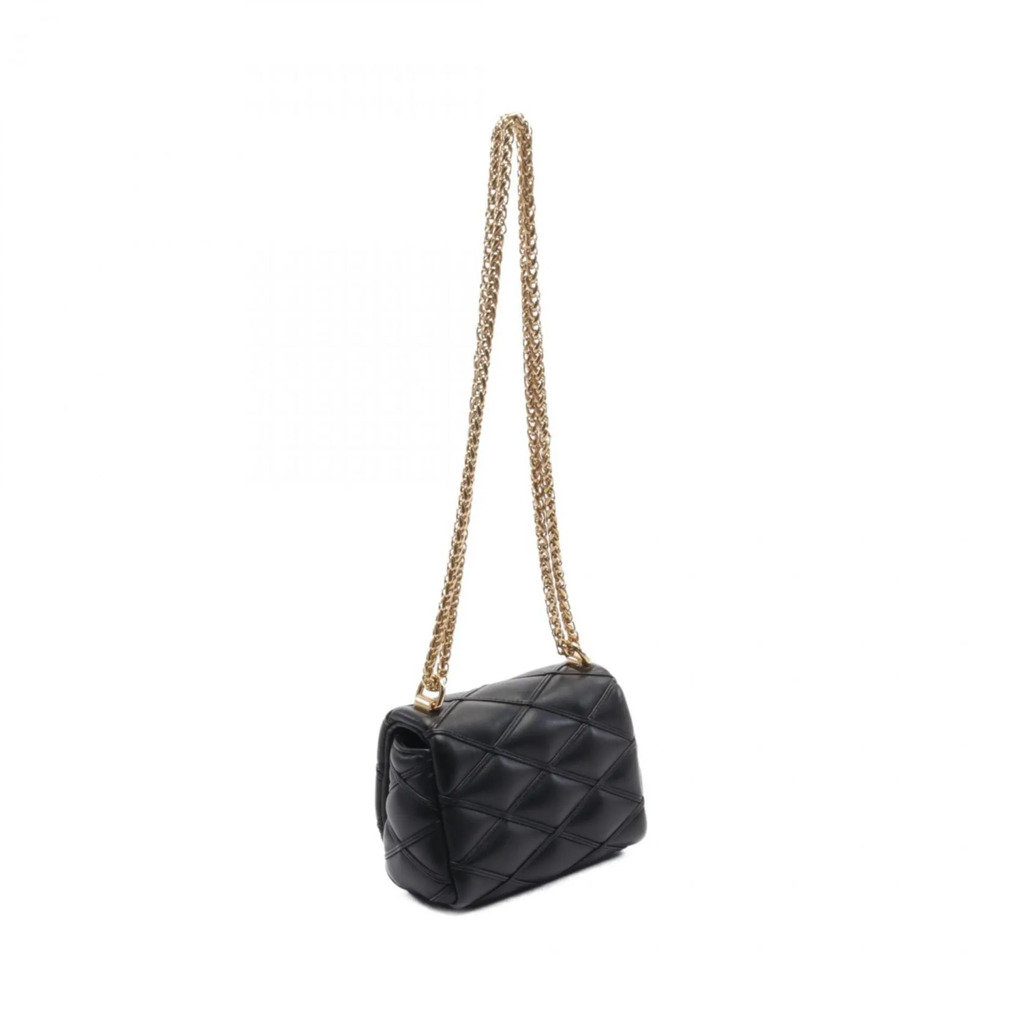 Louis Vuitton Noir Leather Shoulder Bag (Pre-Owned)
