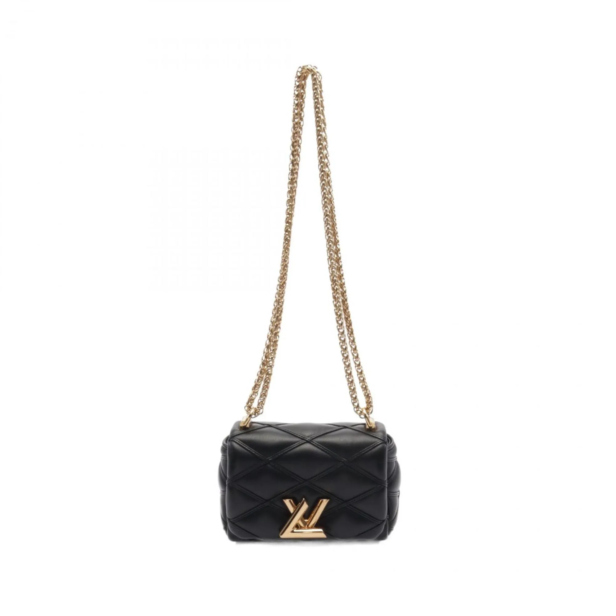 Louis Vuitton Noir Leather Shoulder Bag (Pre-Owned)