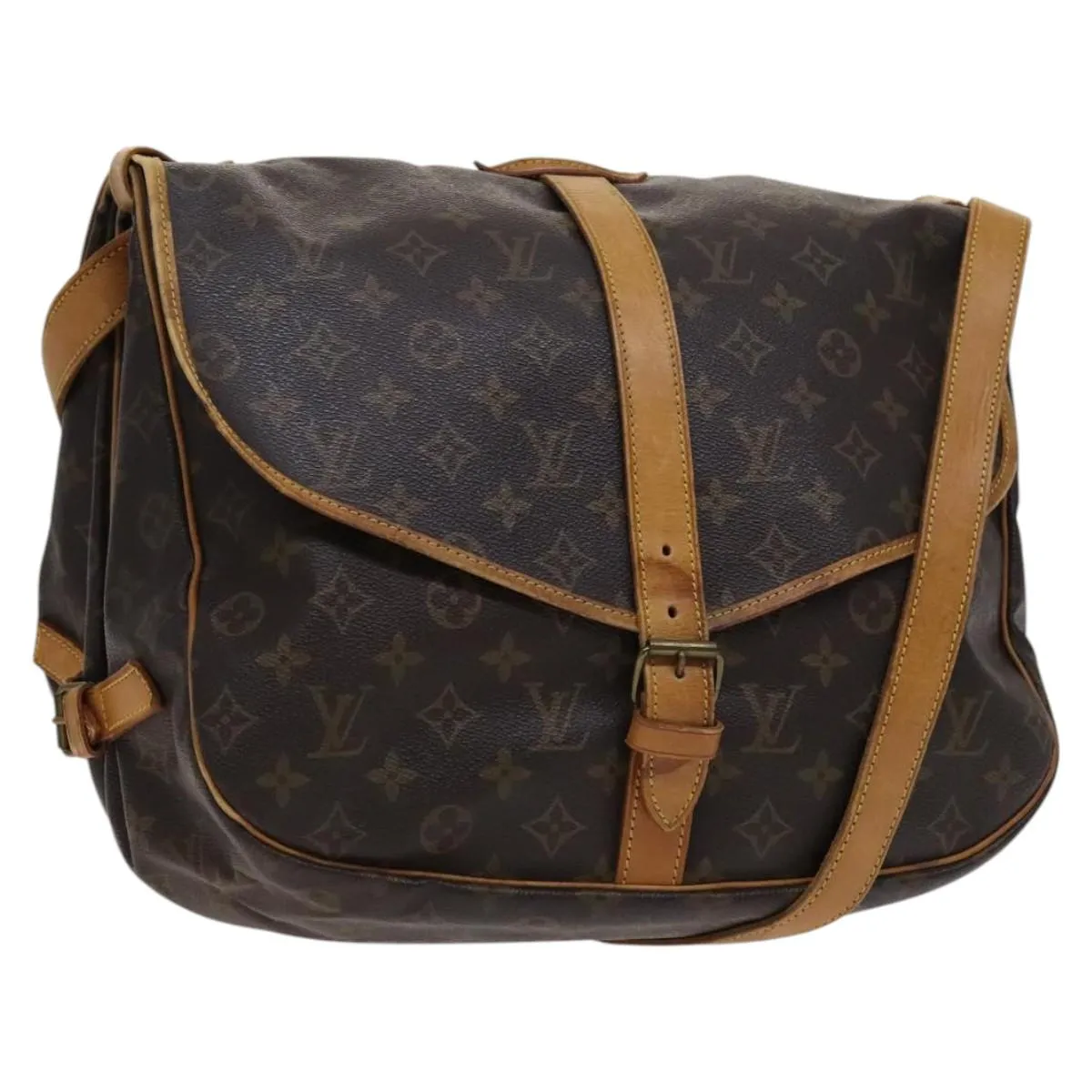 Louis Vuitton Saumur 35 Canvas Shoulder Bag (Pre-Owned)