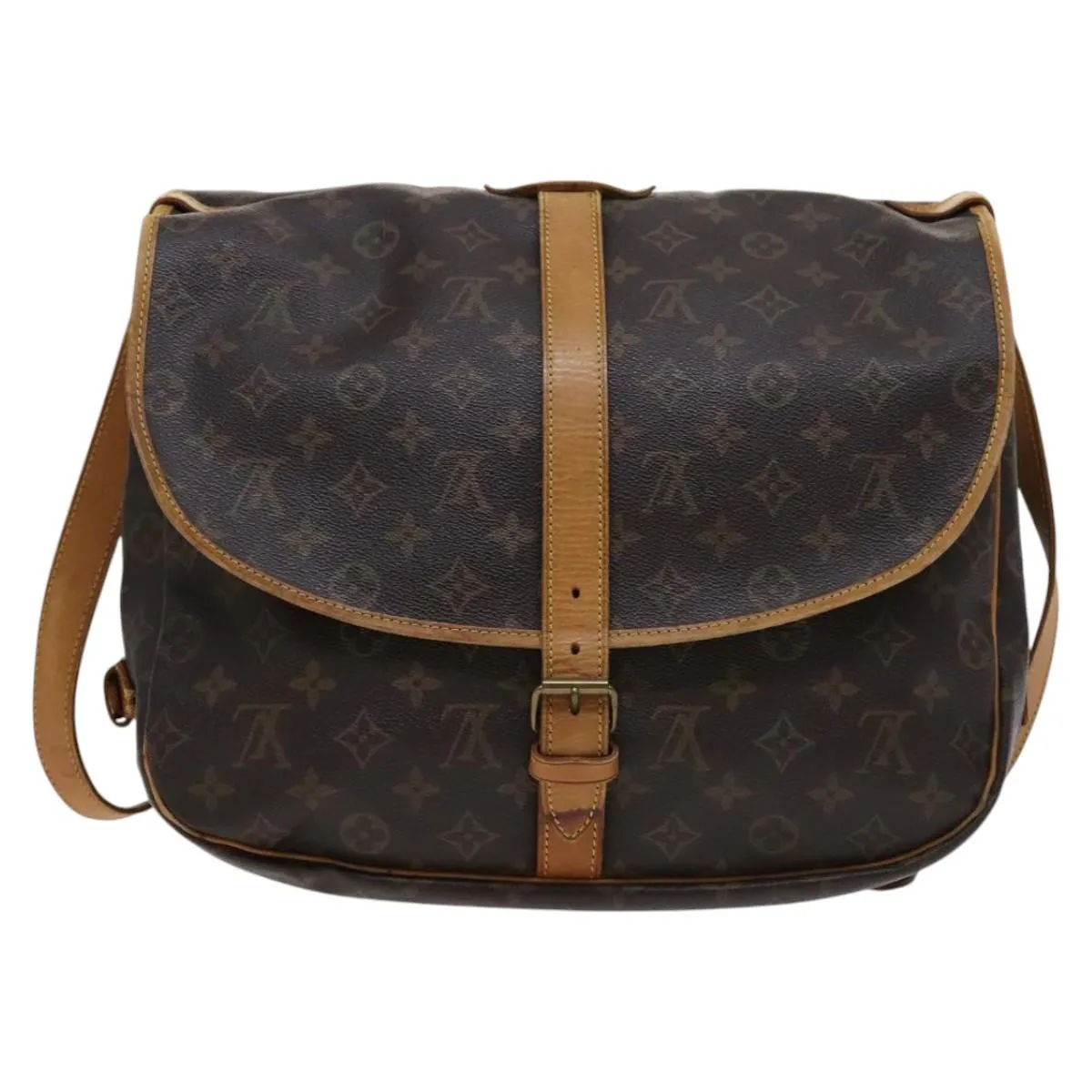 Louis Vuitton Saumur 35 Canvas Shoulder Bag (Pre-Owned)