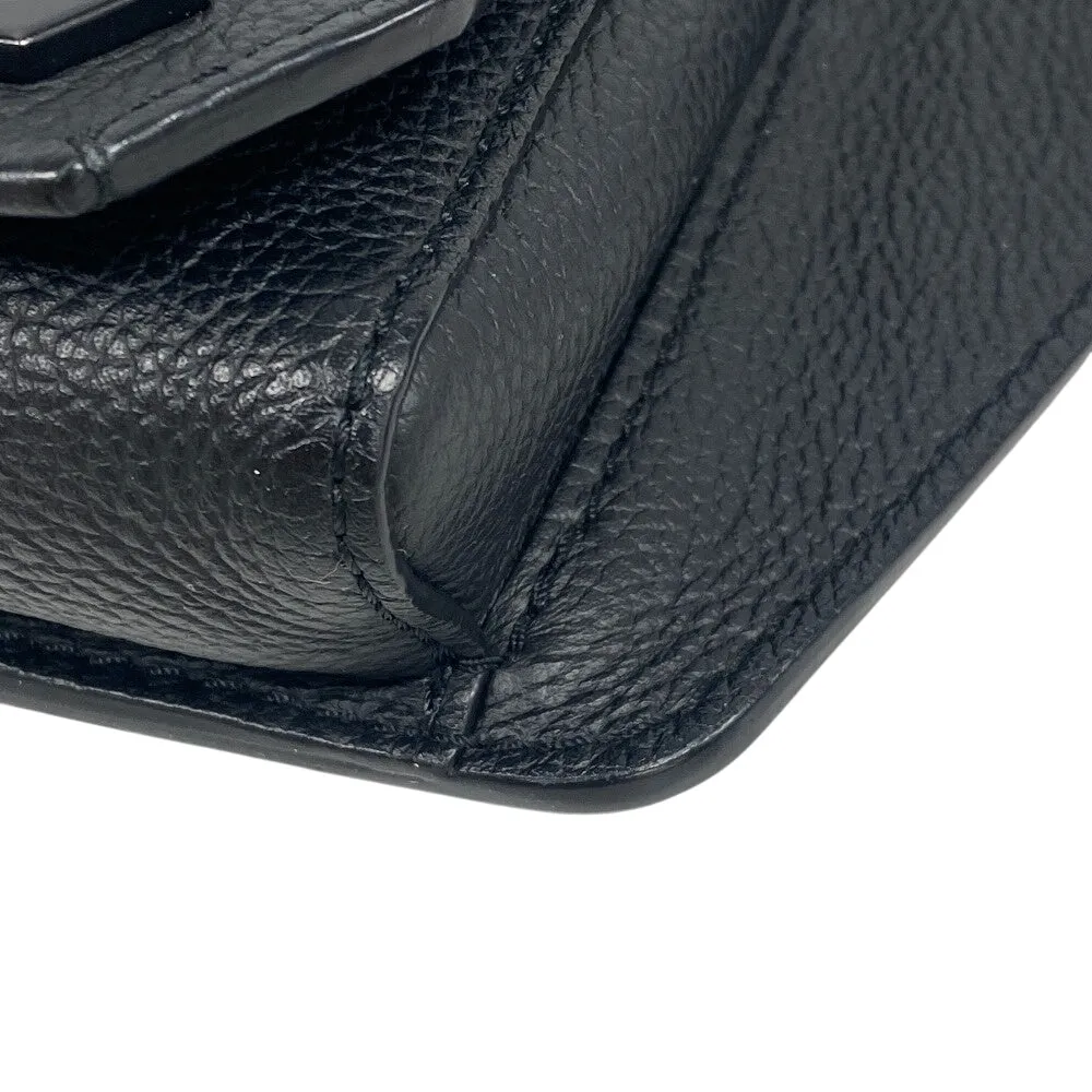 LOUIS VUITTON Shoulder Bag M57081 Grain Calfskin Leather black LV Aerogram takeoff sling mens Used
