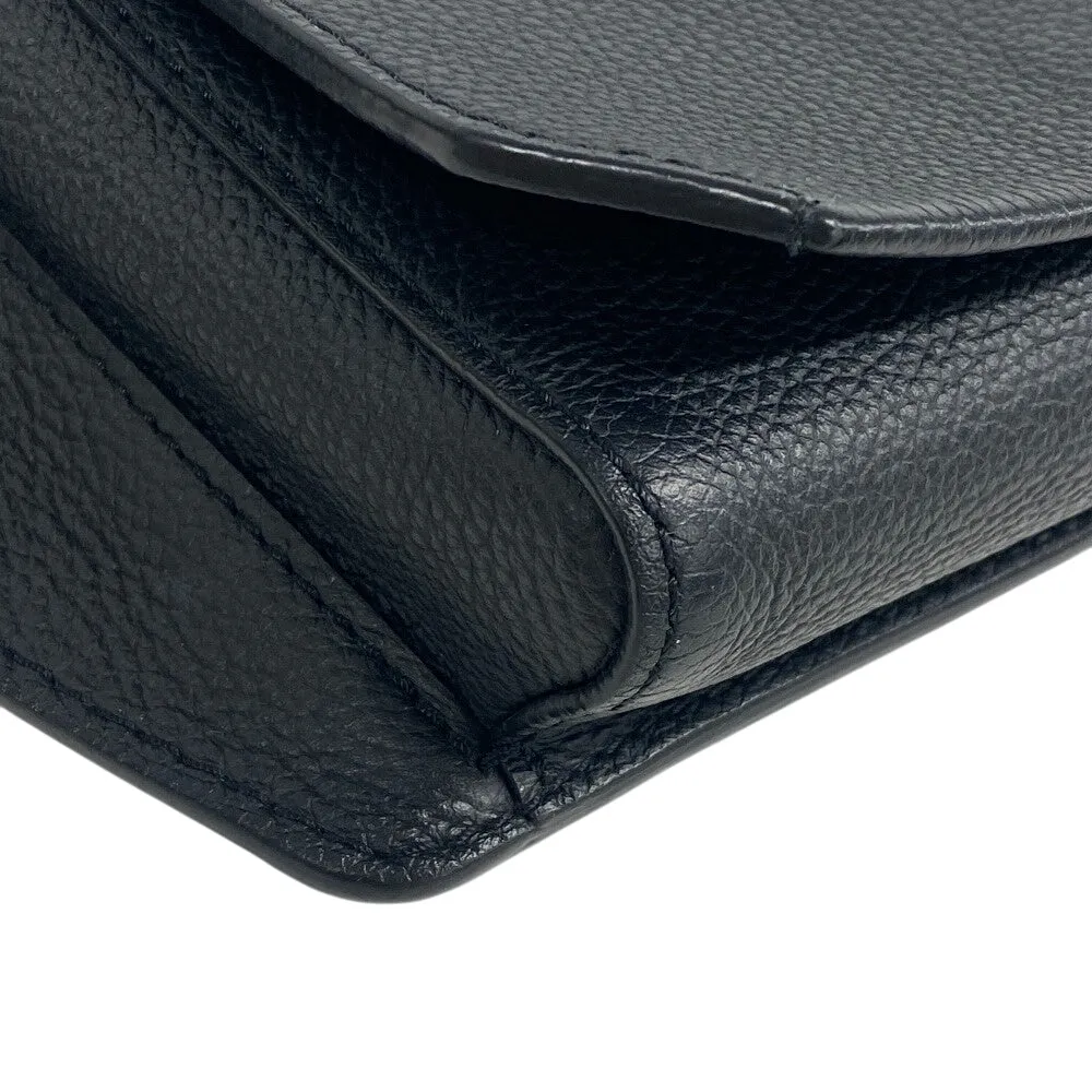 LOUIS VUITTON Shoulder Bag M57081 Grain Calfskin Leather black LV Aerogram takeoff sling mens Used