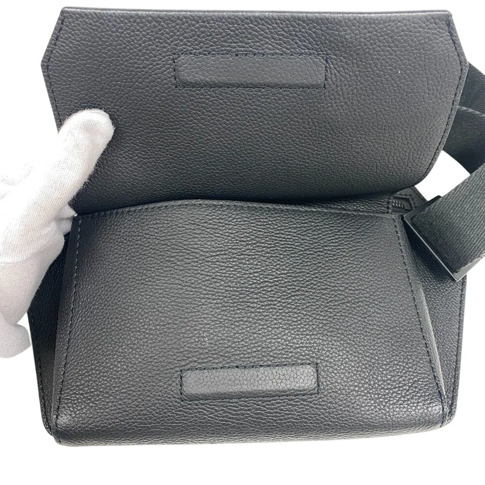 LOUIS VUITTON Shoulder Bag M57081 Grain Calfskin Leather black LV Aerogram takeoff sling mens Used