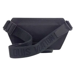 LOUIS VUITTON Shoulder Bag M57081 Grain Calfskin Leather black LV Aerogram takeoff sling mens Used