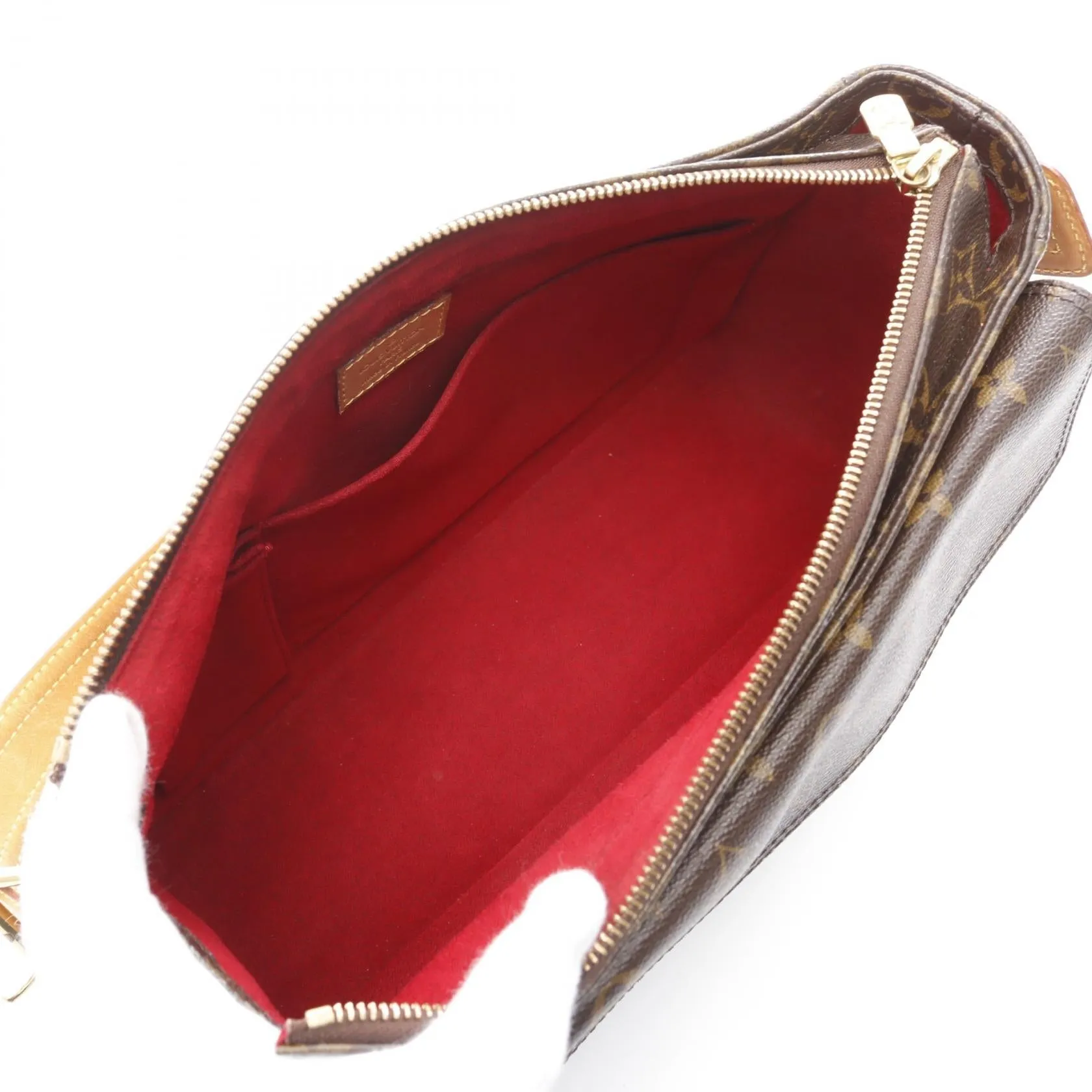 Louis Vuitton Vivacite GM Shoulder Bag Monogram Brown