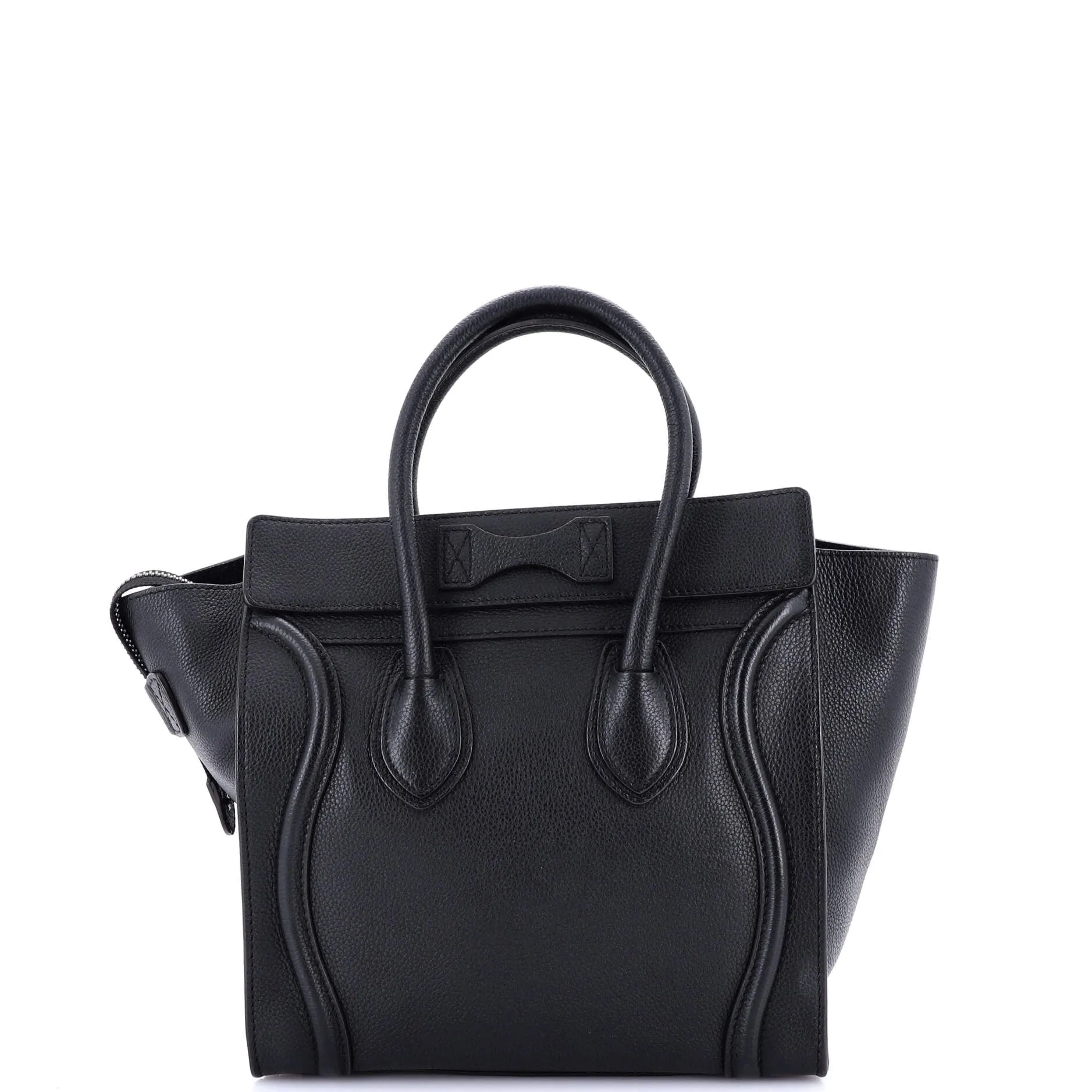 Luggage Bag Grainy Leather Micro