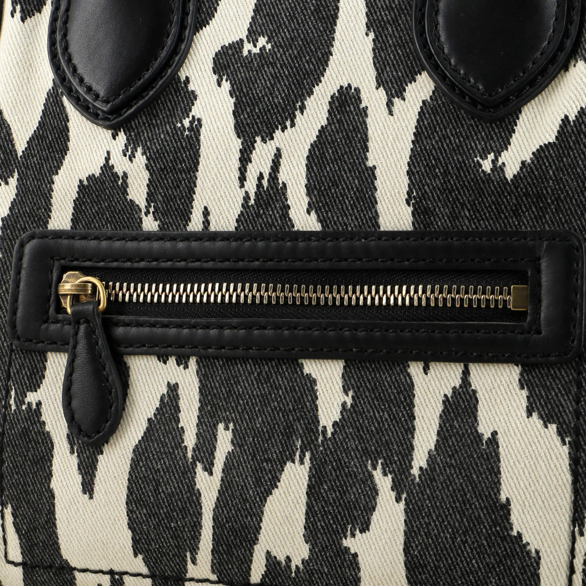 Luggage Bag Printed Canvas and Leather Mini