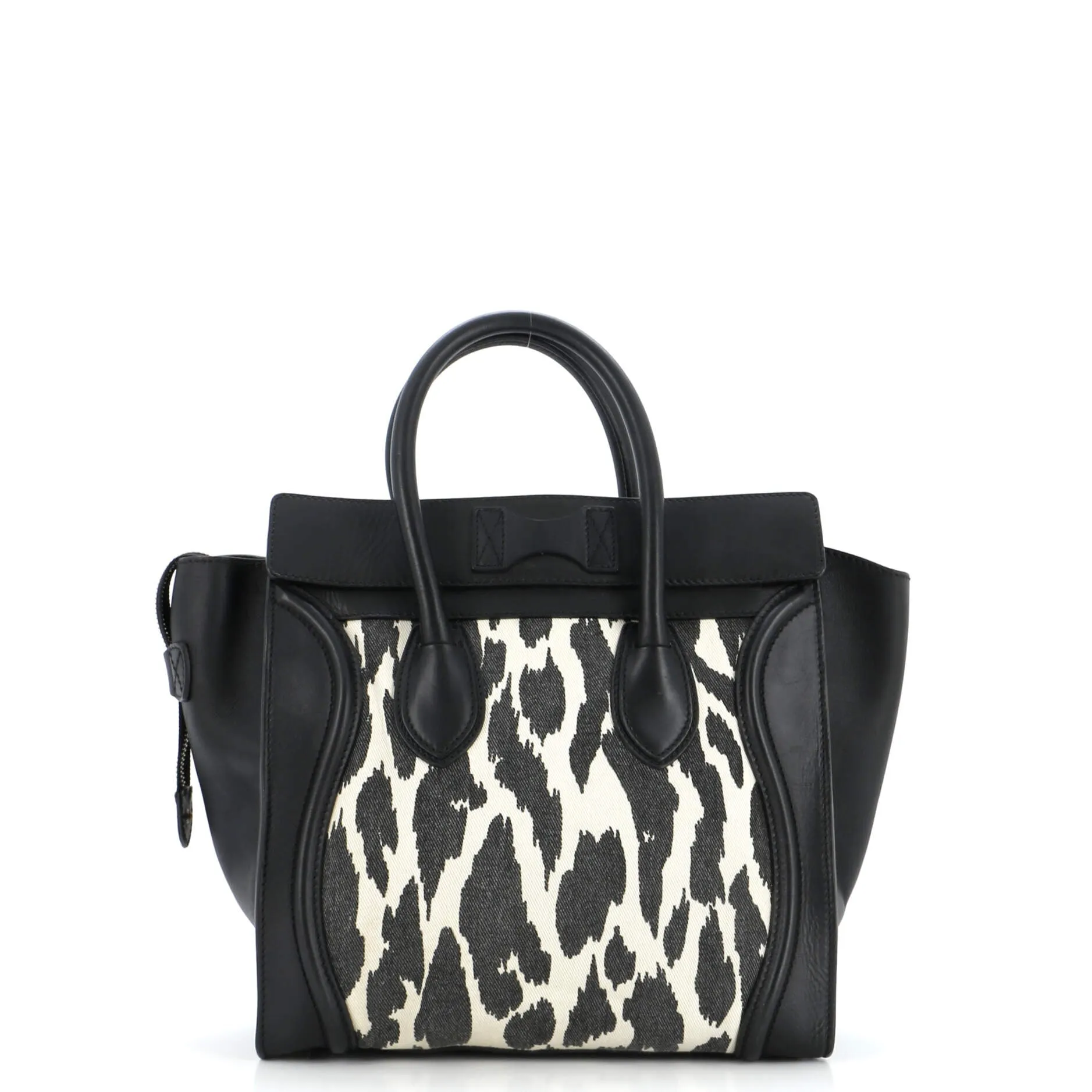 Luggage Bag Printed Canvas and Leather Mini