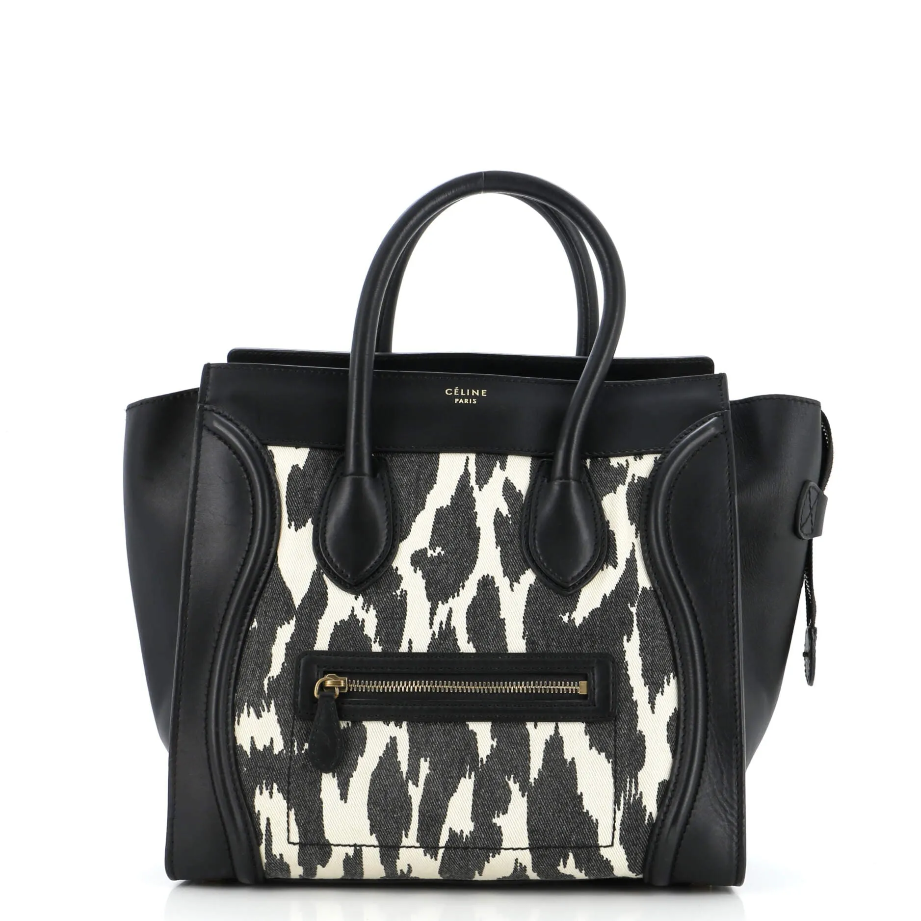 Luggage Bag Printed Canvas and Leather Mini