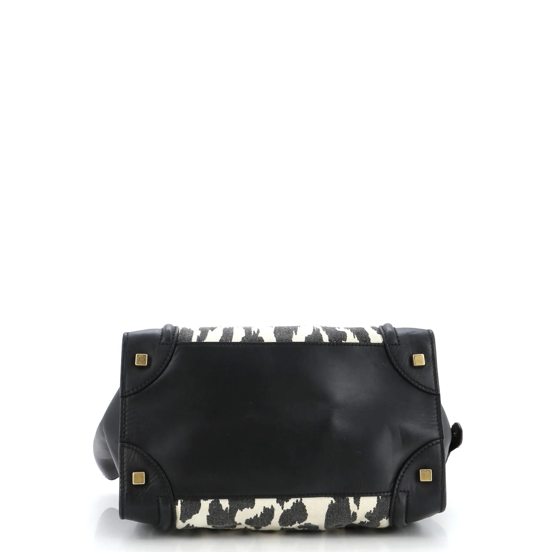 Luggage Bag Printed Canvas and Leather Mini