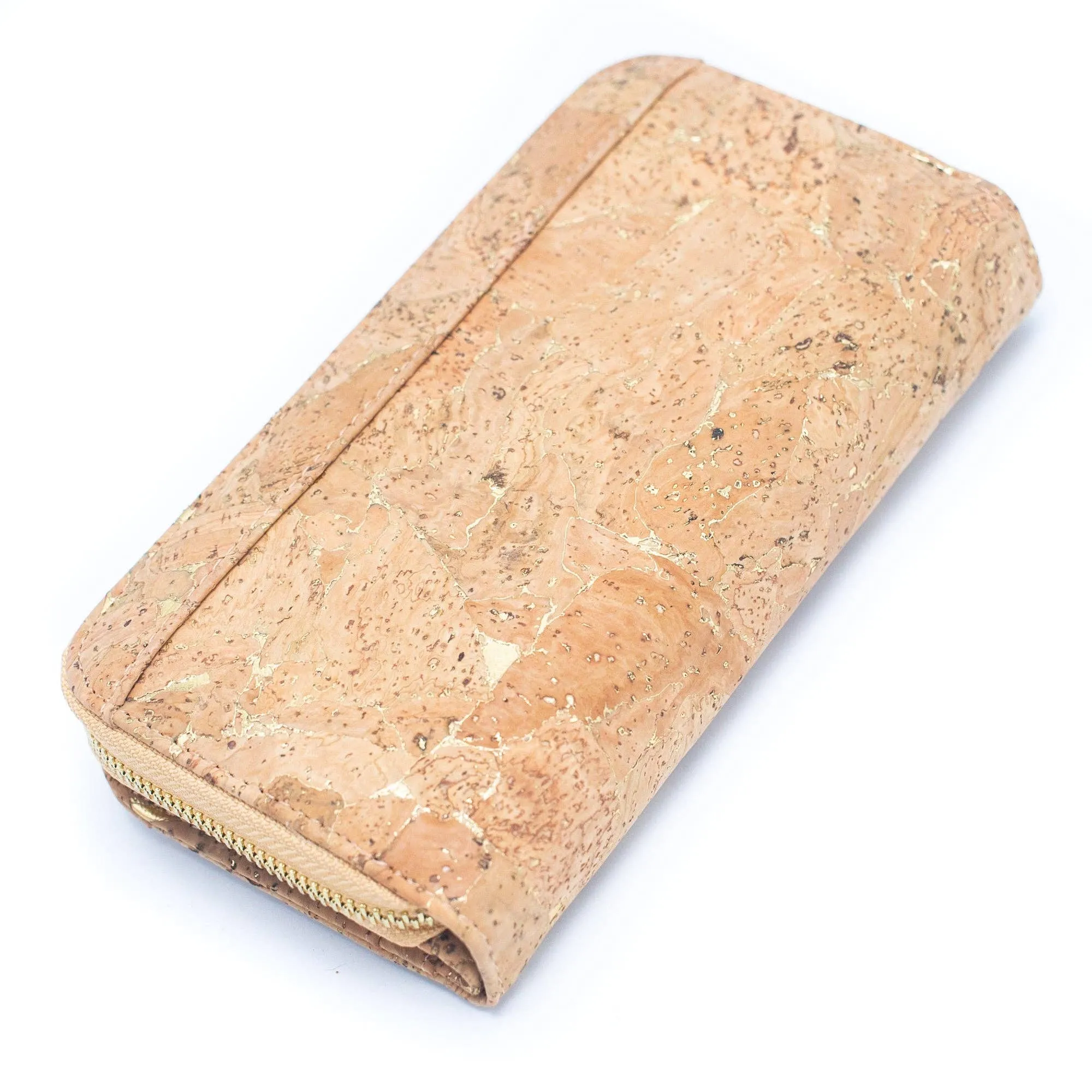 Lux Golden cork bifold natural vegan women's wallet BAG-2201