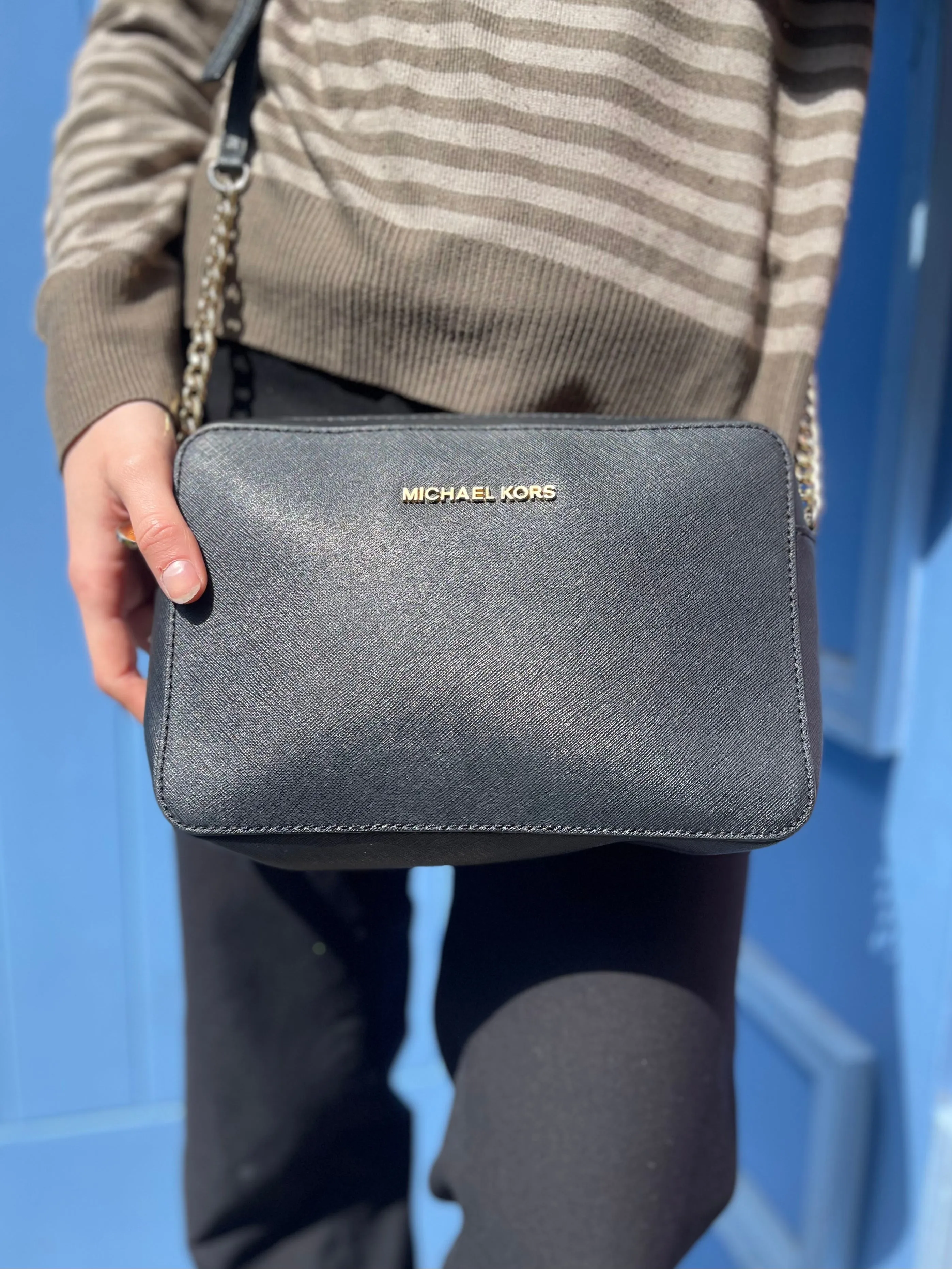 Michael Kors Black Leather Crossbody