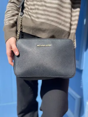 Michael Kors Black Leather Crossbody
