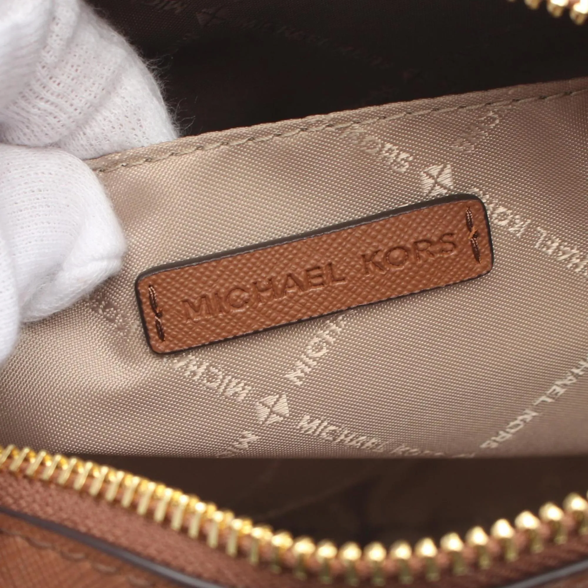Michael Kors   Coated Canvas Leather Shoulder Bag (Pre-Owned)
