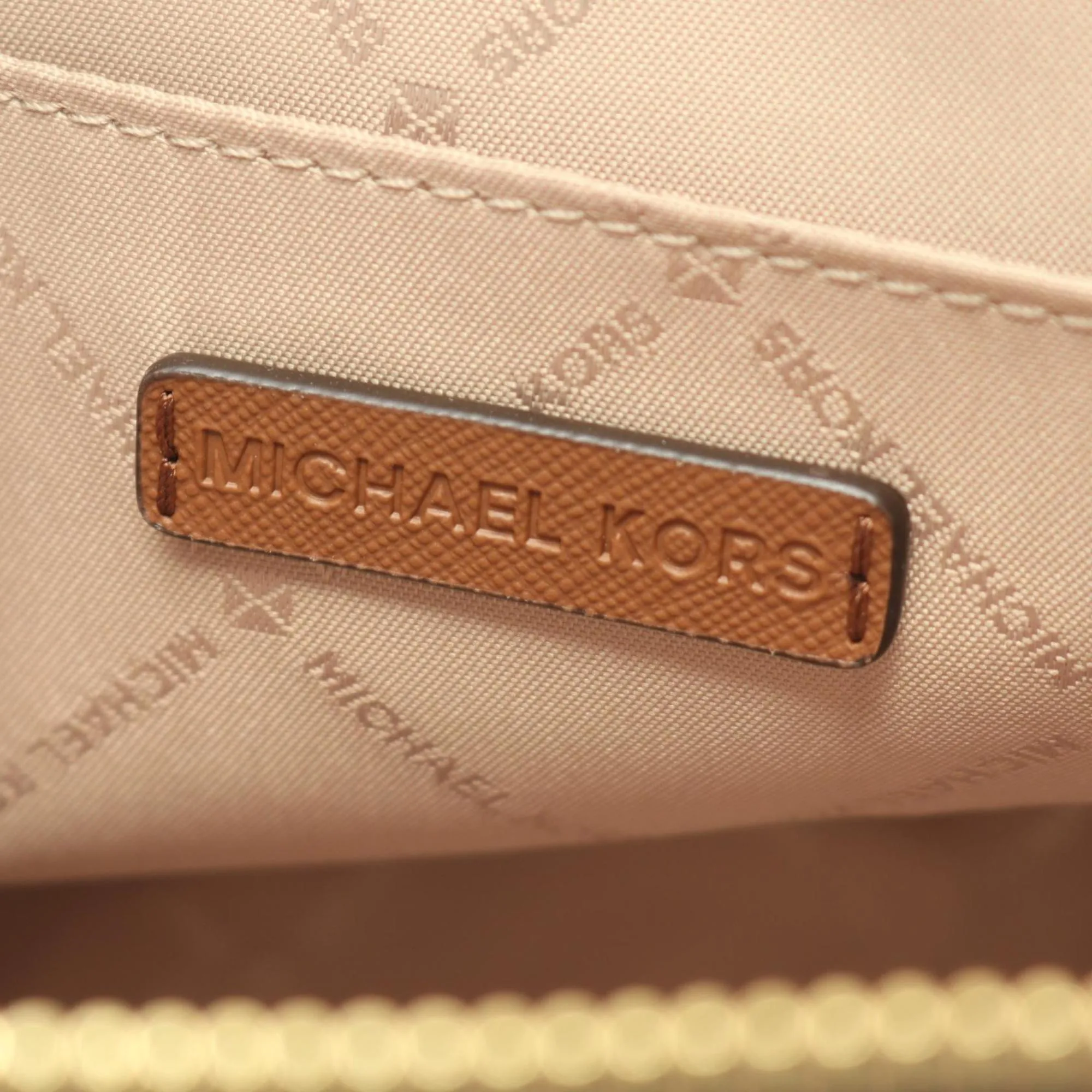 Michael Kors  Coated Canvas Leather Shoulder Bag Weekend Bag (Pre-Owned)