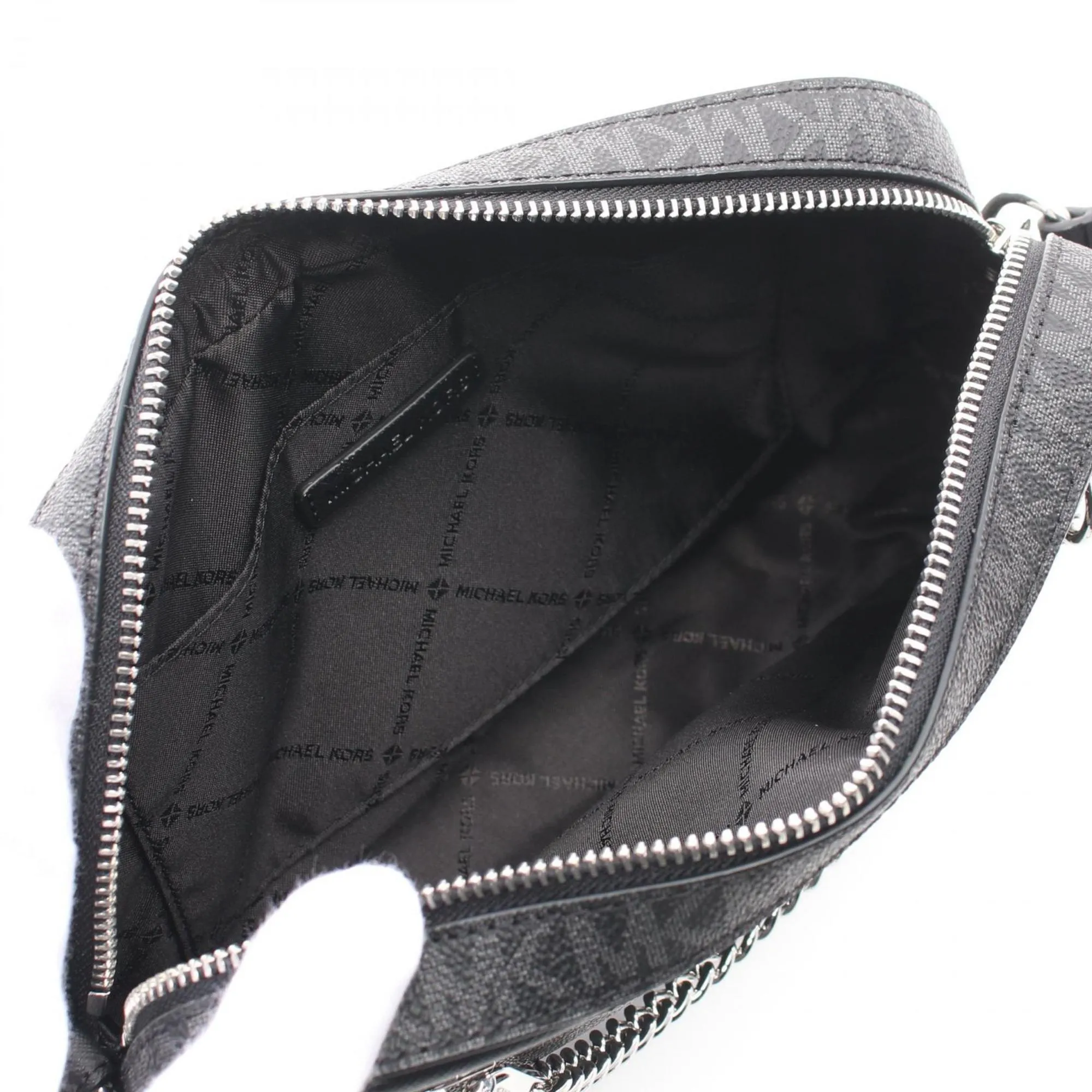 Michael Kors Jet Set  Coated Canvas Leather Shoulder Bag