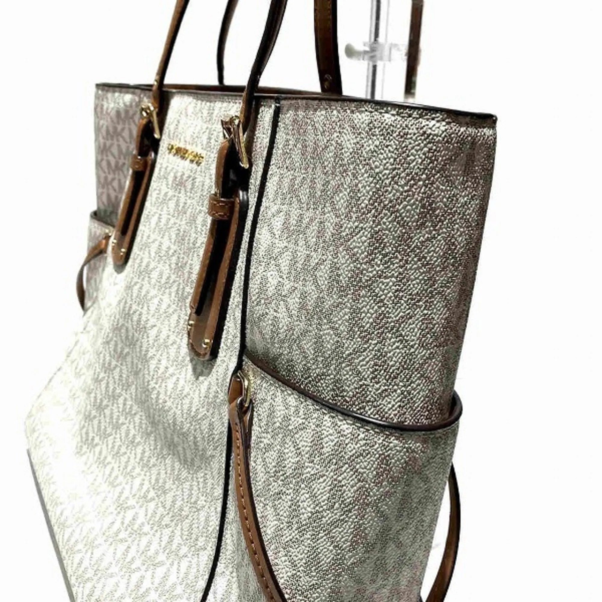 Michael Kors  Leather Pvc Shoulder Bag Tote Bag (Pre-Owned)