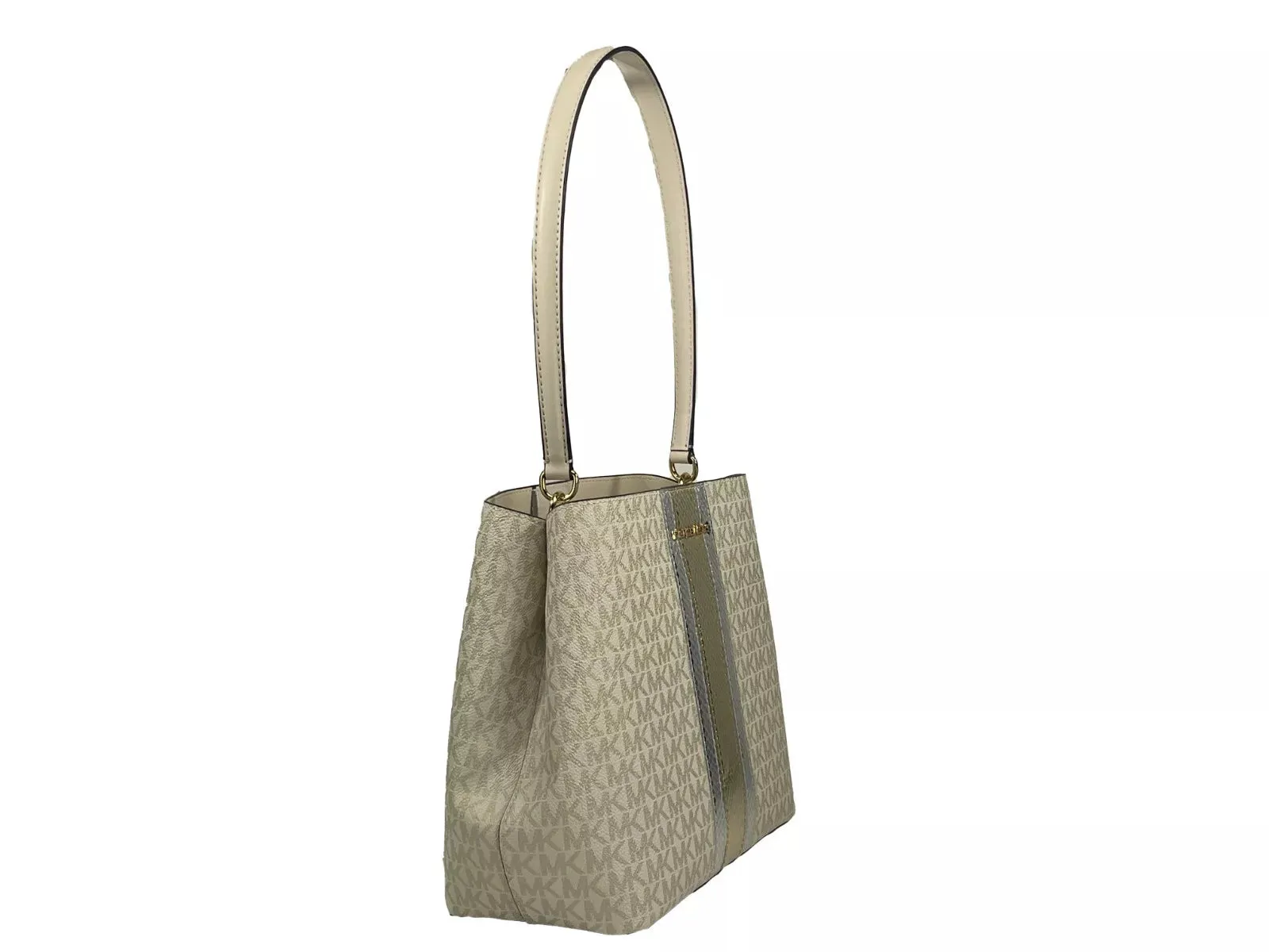 Michael Kors Medium Pratt Bucket Shoulder Bag Purse Pale Women's gold/