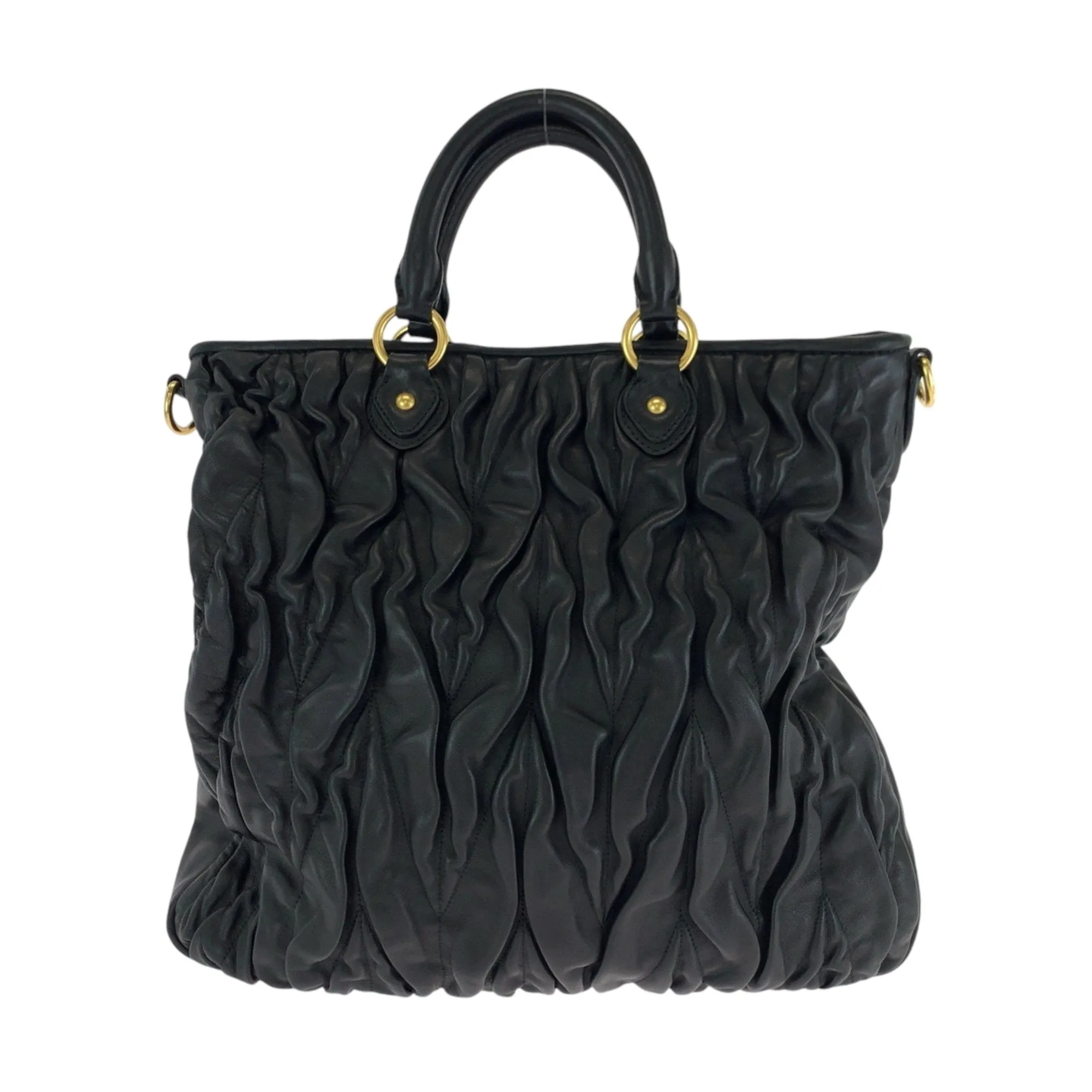 Miu Miu Leather Handbag Shoulder Bag (Pre-Owned)