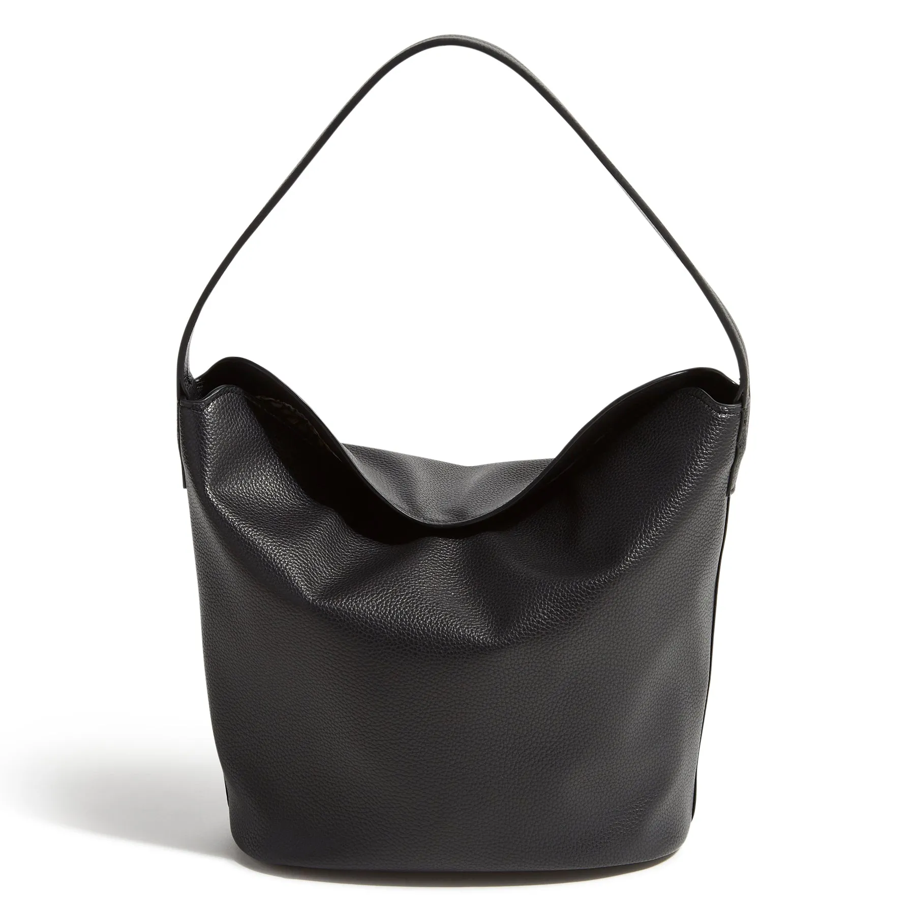 Outlet Faux Leather Slouchy Bucket Shoulder Bag