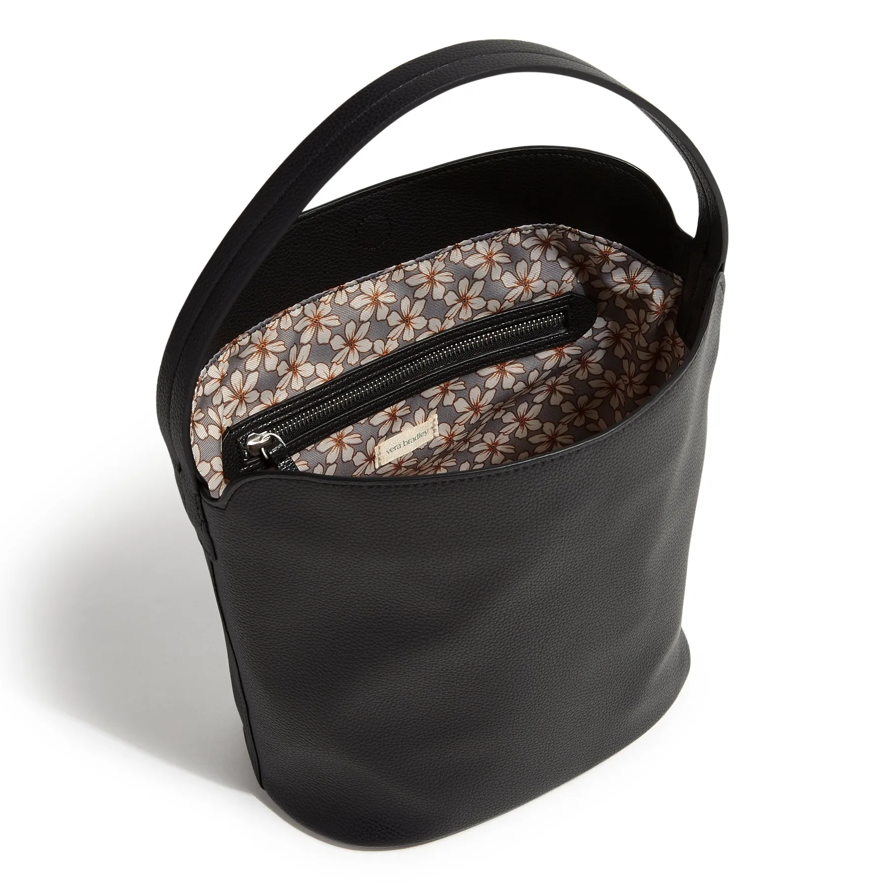 Outlet Faux Leather Slouchy Bucket Shoulder Bag