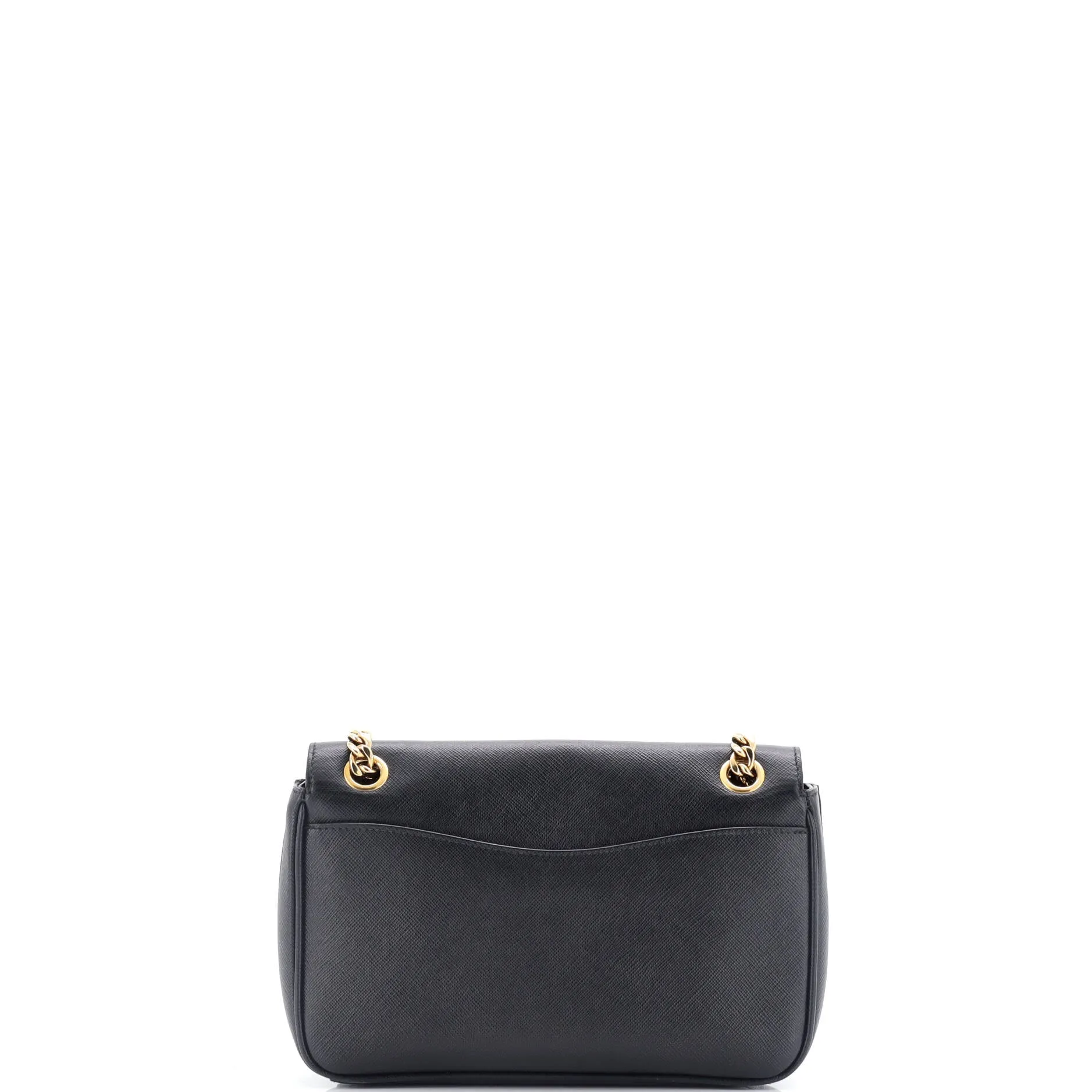 Pattina Flap Shoulder Bag Saffiano Leather Small