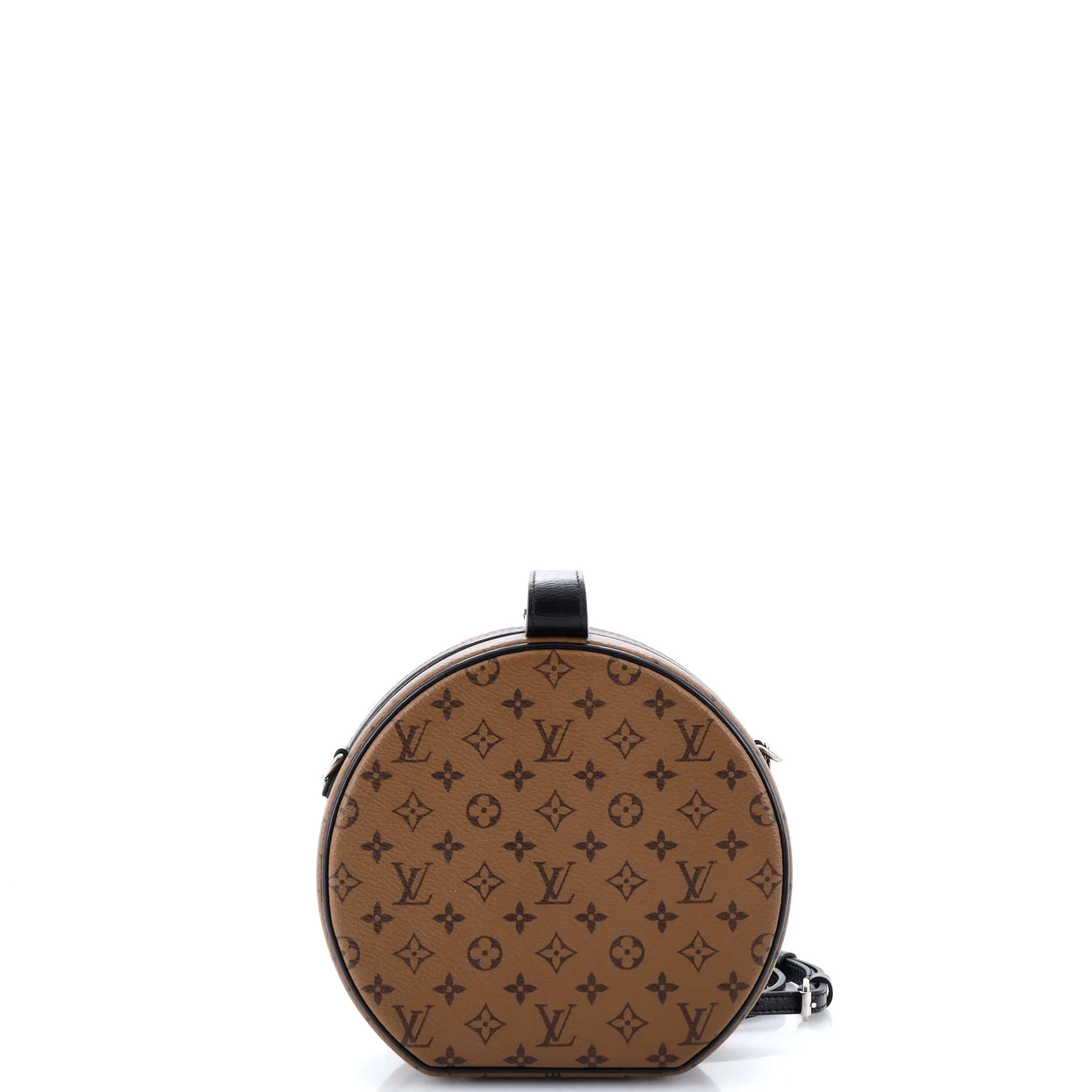 Petite Boite Chapeau Bag Reverse Monogram Canvas and Leopard Printed Leather