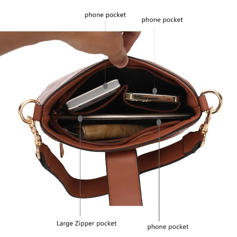 Pilar Vegan Leather Womens Shoulder Handbag