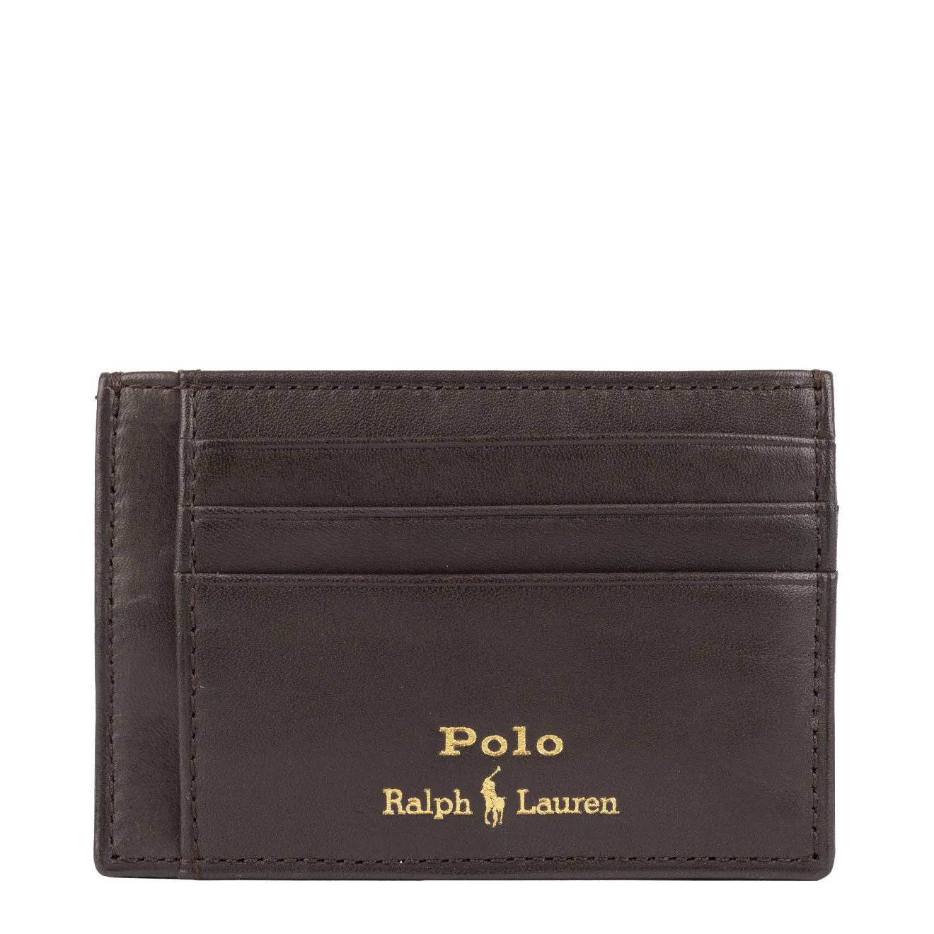 Polo Ralph Lauren Small Leather Card Case Brown