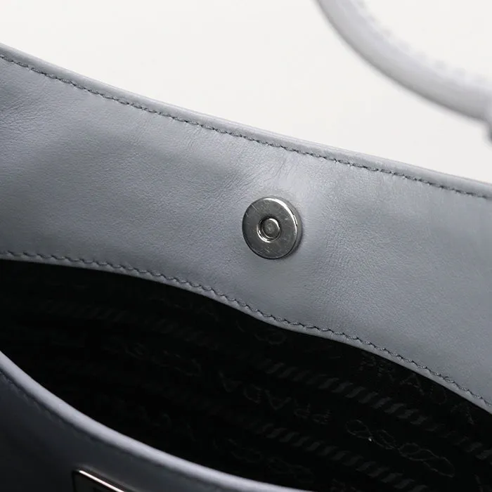 PRADA 1BC499 Shoulder Bag PRADA Cleo One Shoulder Bag Calf leather Light Grey Women