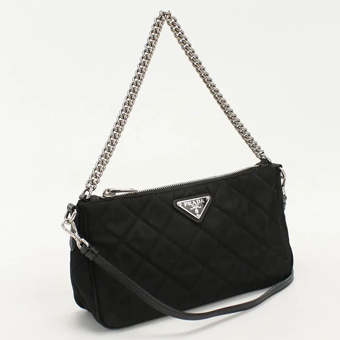 PRADA 1BH026 Shoulder bag quilting 2way ChainShoulder Bag Nylon black Women