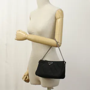 PRADA 1BH026 Shoulder bag quilting 2way ChainShoulder Bag Nylon black Women