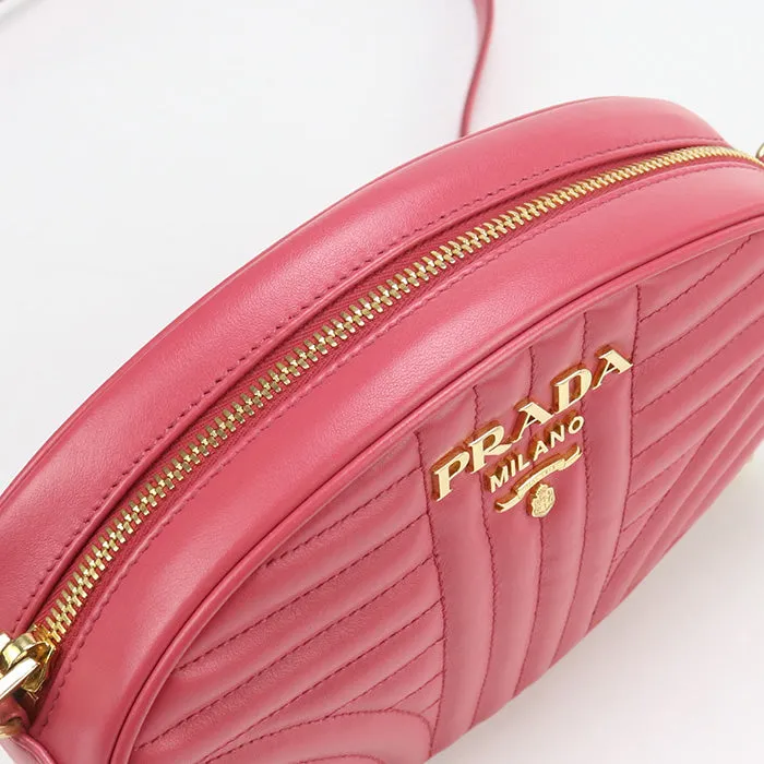 PRADA 1BH131 2D91 F0BMW Shoulder Bag Diagram ChainShoulder Bag leather pink Women