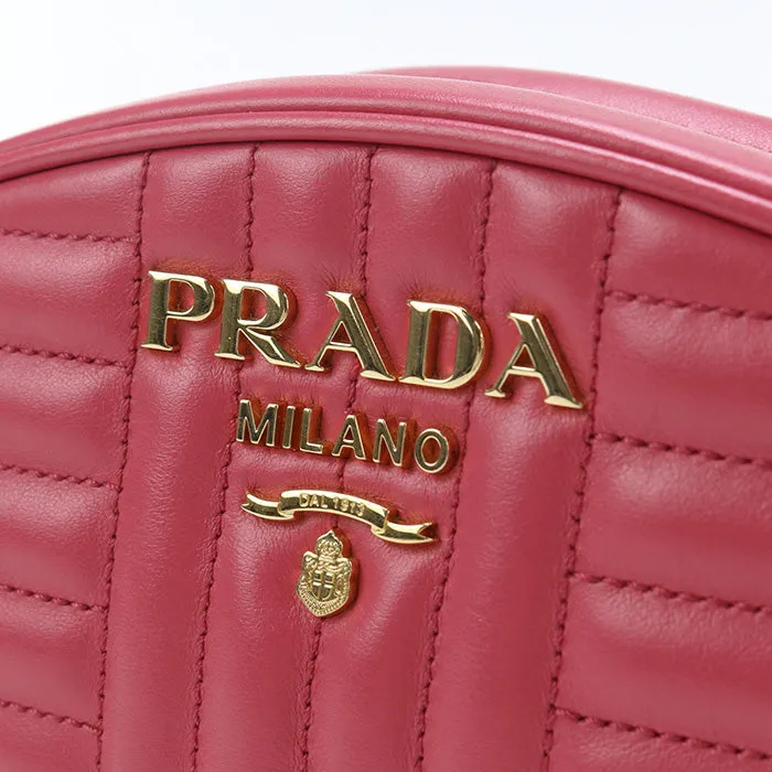 PRADA 1BH131 2D91 F0BMW Shoulder Bag Diagram ChainShoulder Bag leather pink Women