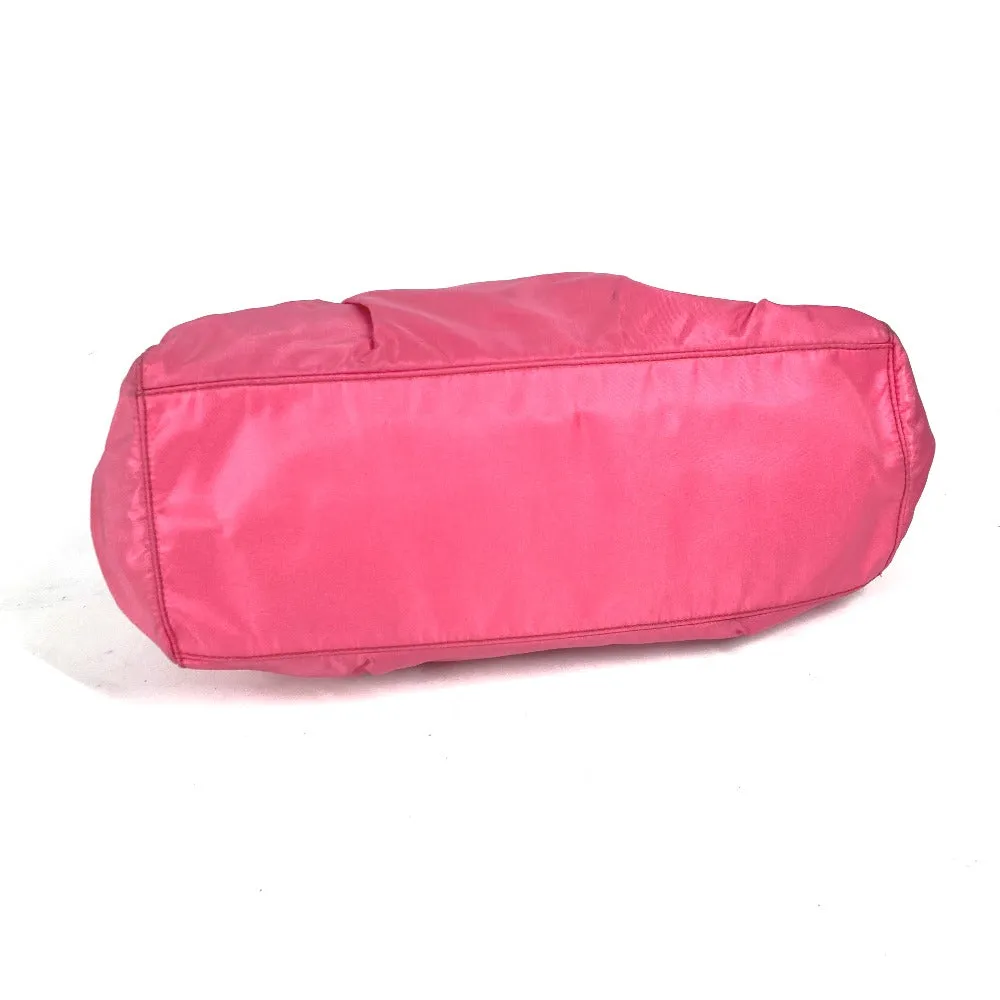 PRADA Handbag Nylon pink Shoulder Bag Bag logo ribbon