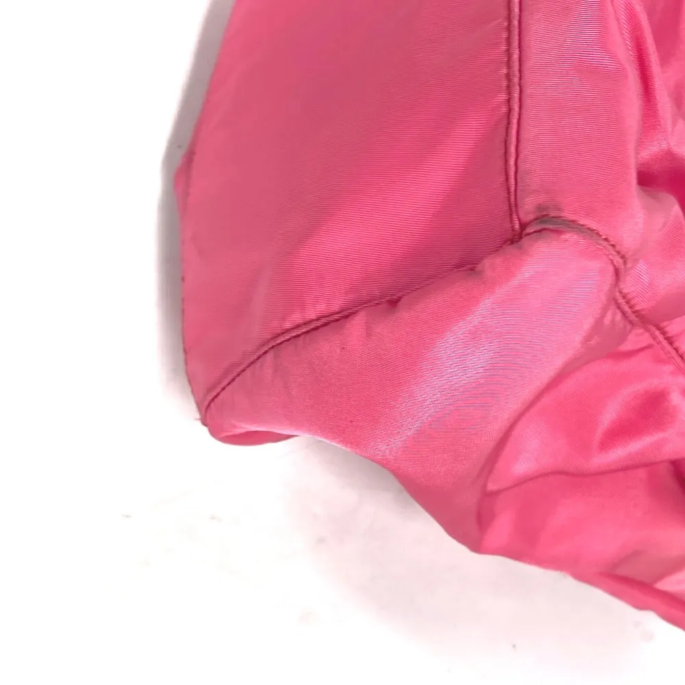 PRADA Handbag Nylon pink Shoulder Bag Bag logo ribbon